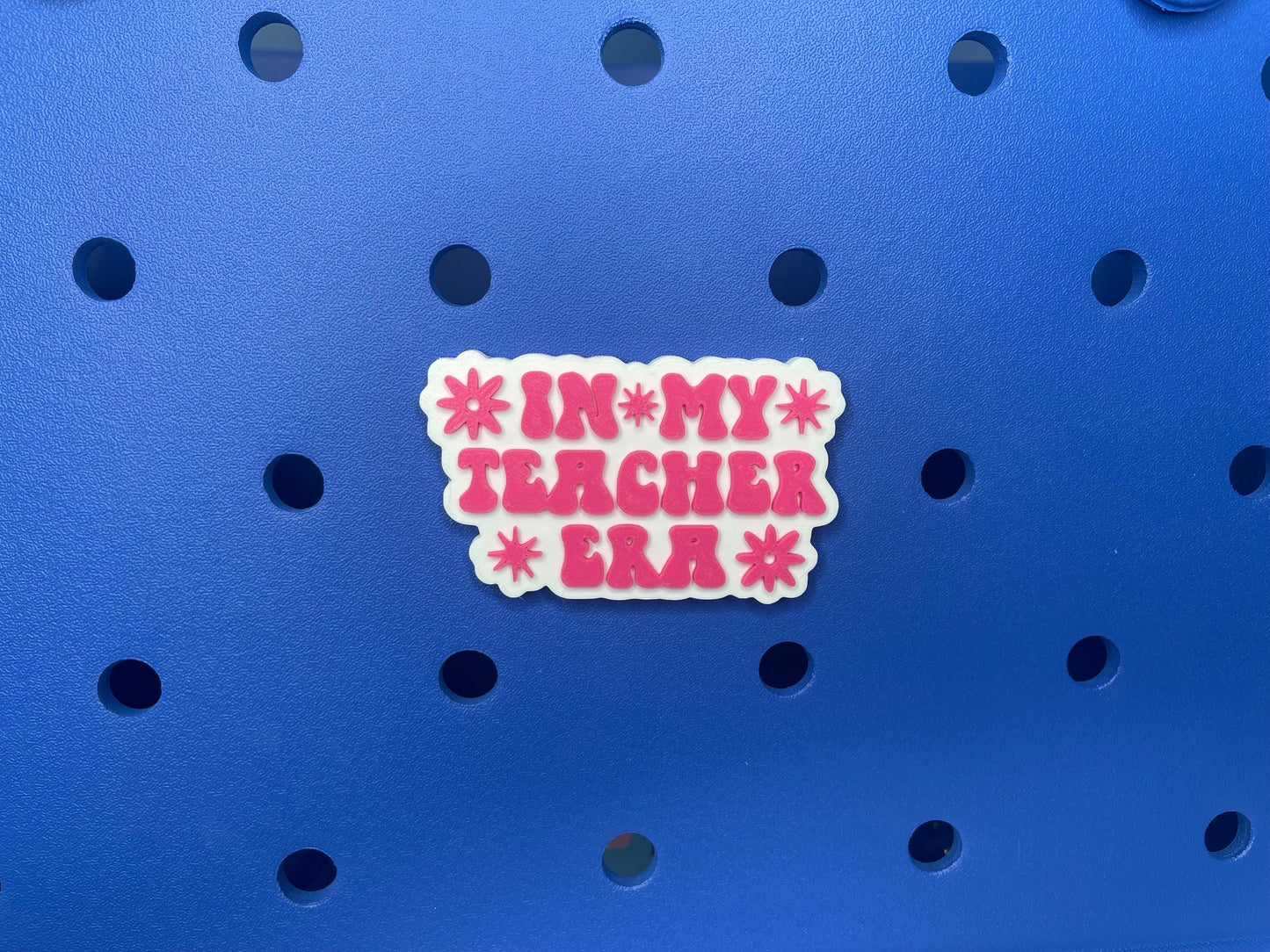 In My Teacher Era Bogg Bag Charm | Bogg Bag Accessories | Teacher Charms | Bogg Bag Charms | Bogg Bag | Simply Southern Bag Charms