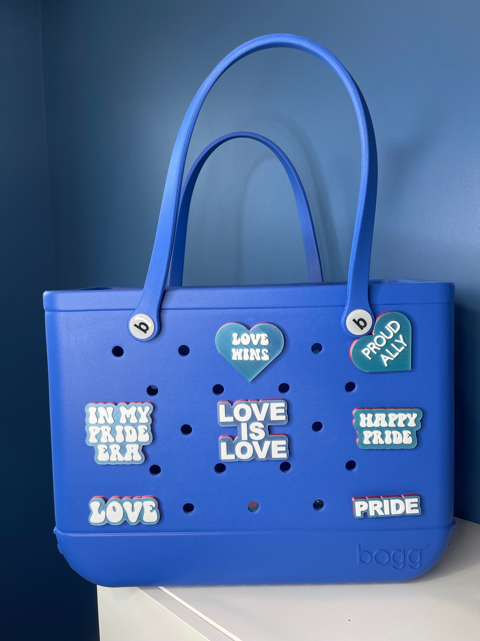 Love Wins Bogg Bag Charm | Bogg Bag Accessories | Pride Charms | Bogg Bag Charms | Bogg Bag | Simply Southern Bag Charms