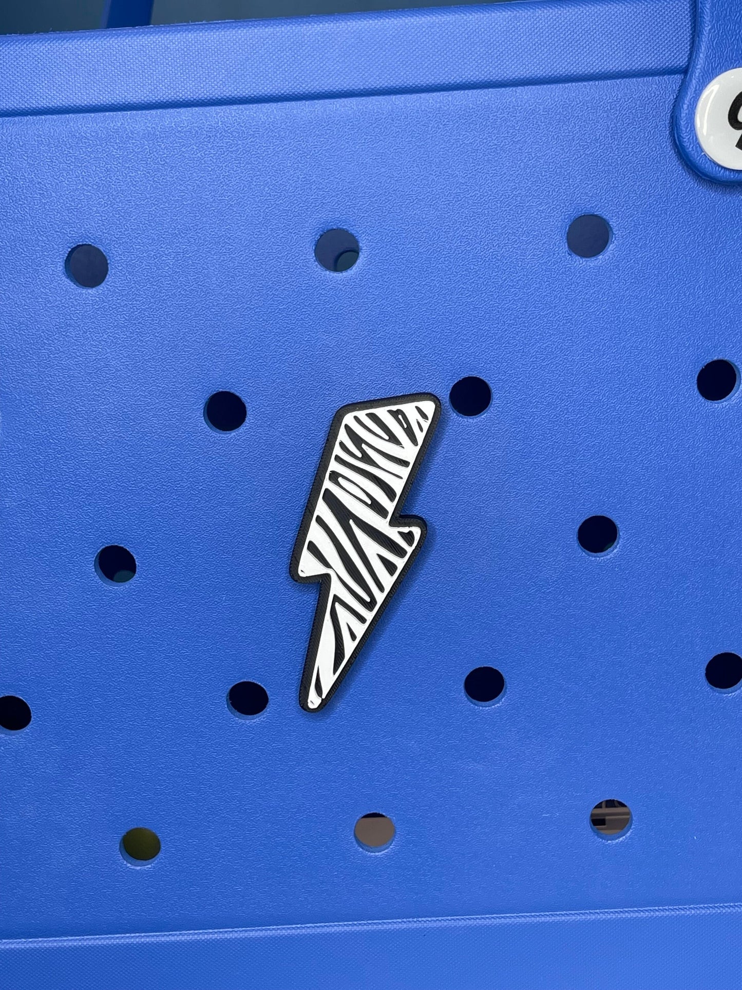 Zebra Lightning Bolt Bogg Bag Charm, Bogg Bag Accessories, Bogg Bag Charms, Bogg Bag, Simply Southern Bag Charms