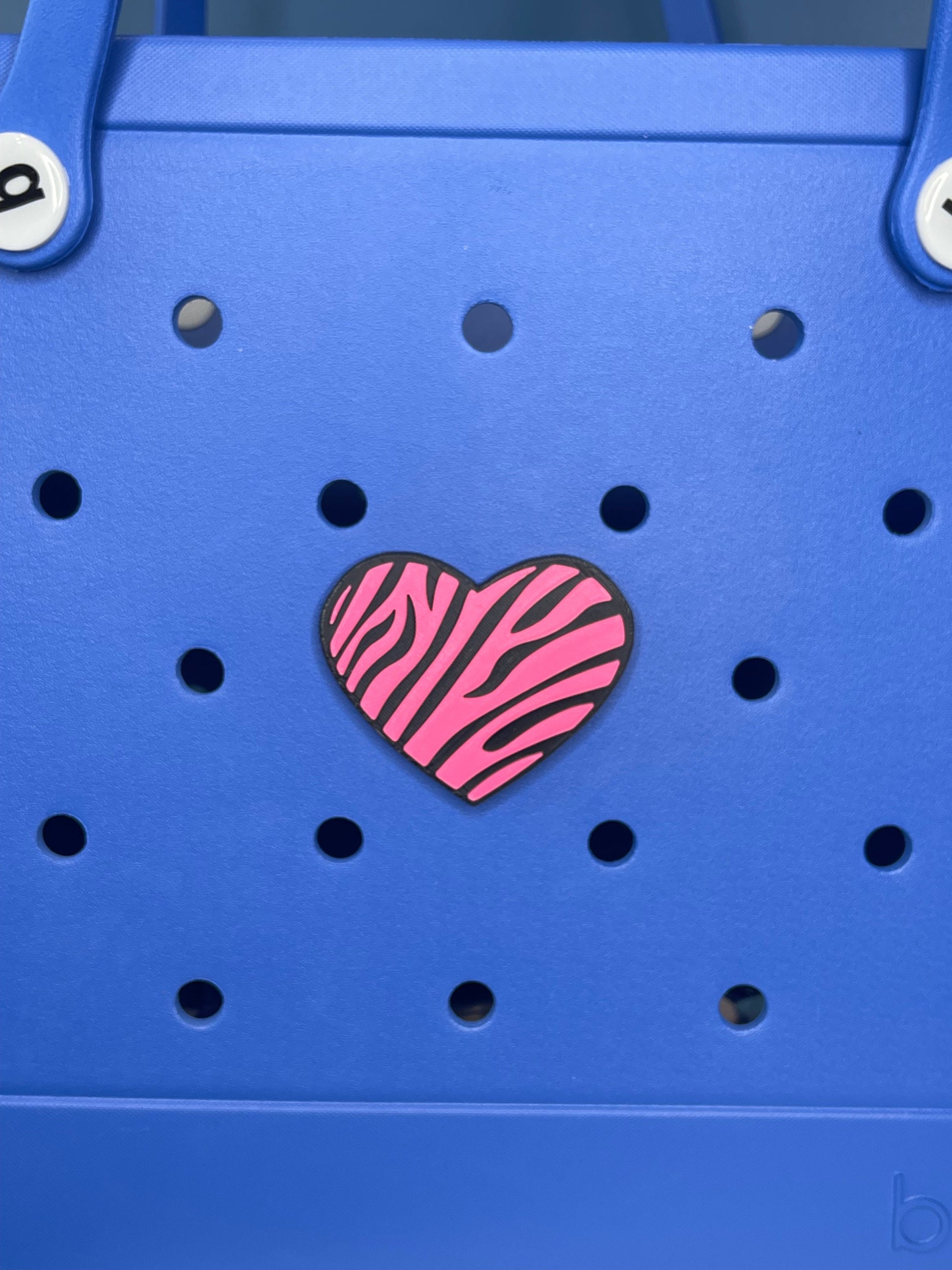 Zebra Print Heart Bogg Bag Charm | Bogg Bag Accessories | Bogg Bag Charms | Bogg Bag | Simply Southern Bag Charms