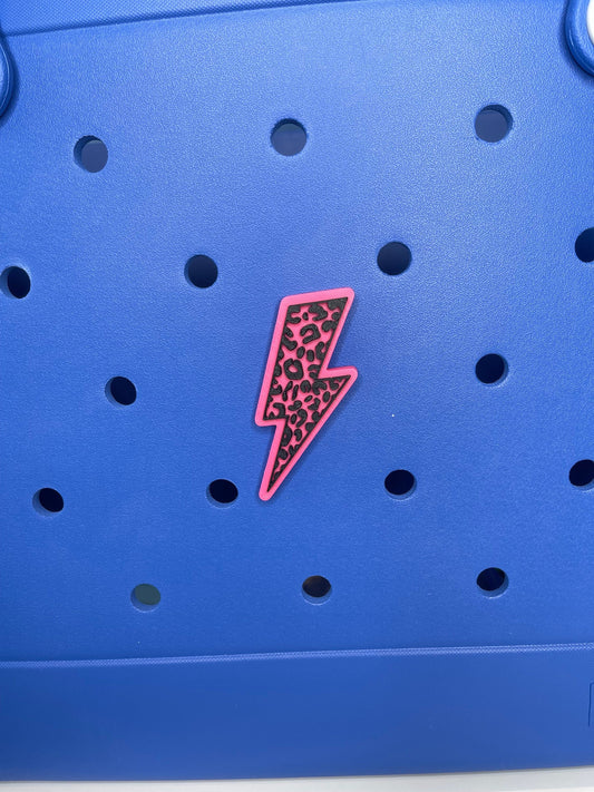Cheetah Lightning Bolt Bogg Bag Charm, Bogg Bag Accessories, Bogg Bag Charms, Bogg Bag, Simply Southern Bag Charms