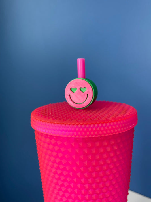 Heart Eyes Straw Topper | Cup Decorations | Cute Straw Buddy