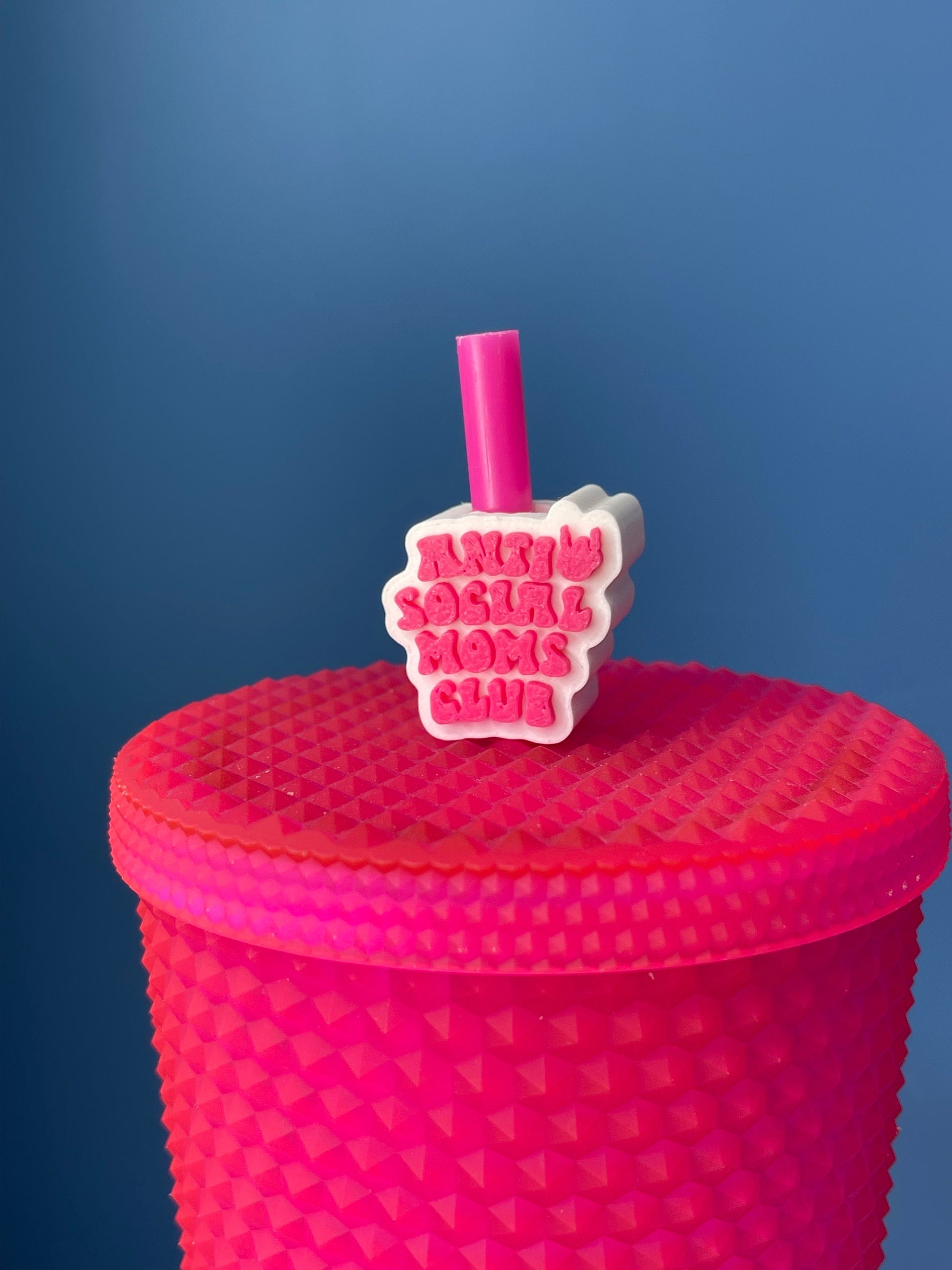 Anti Social Moms Club Straw Topper | Cup Decorations | Straw Buddy | Mom Life