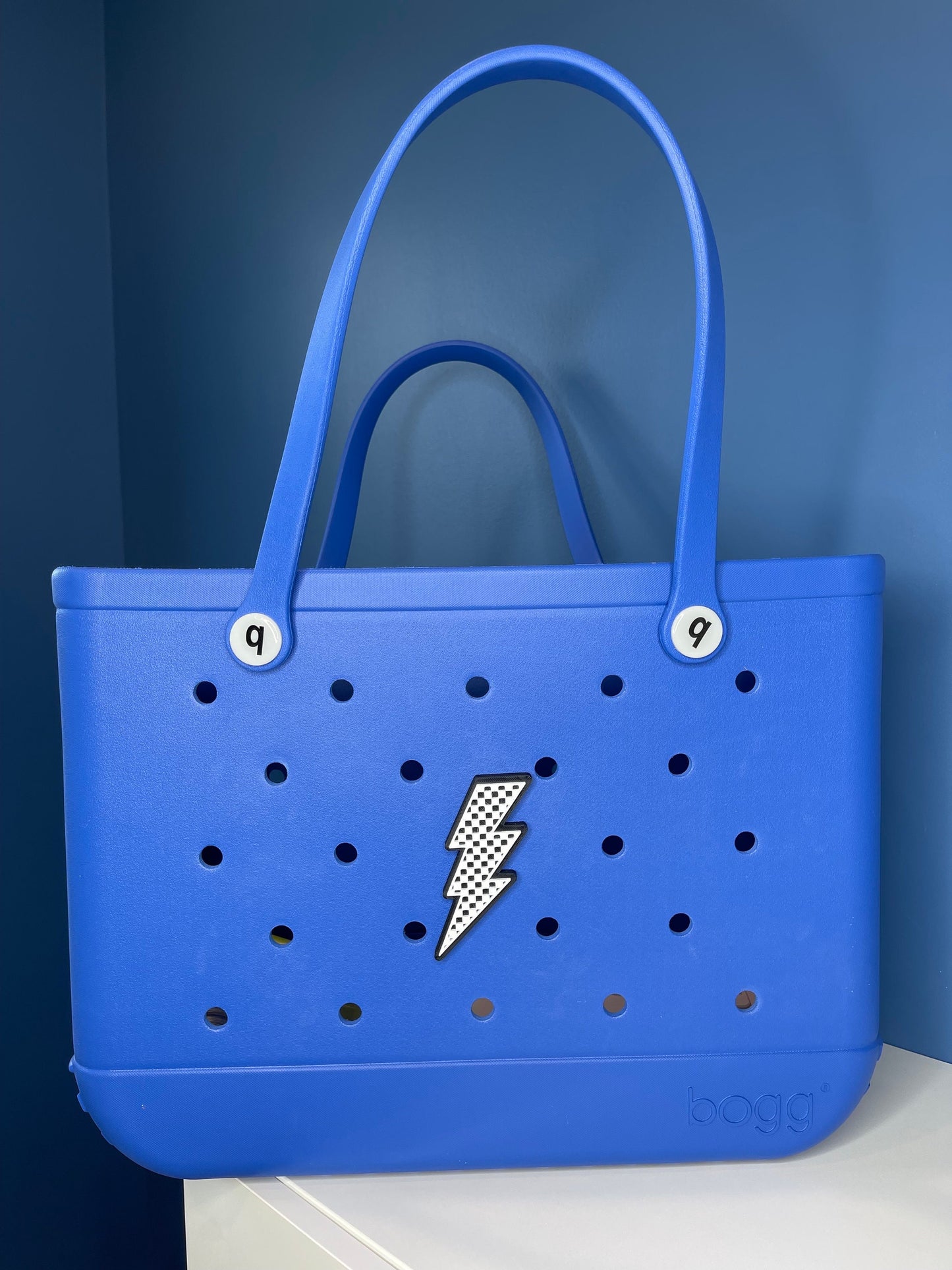 Checkered Lightning Bolt Bogg Bag Charm | Bogg Bag Accessories | Bogg Bag Charms | Bogg Bag | Simply Southern Bag Charms