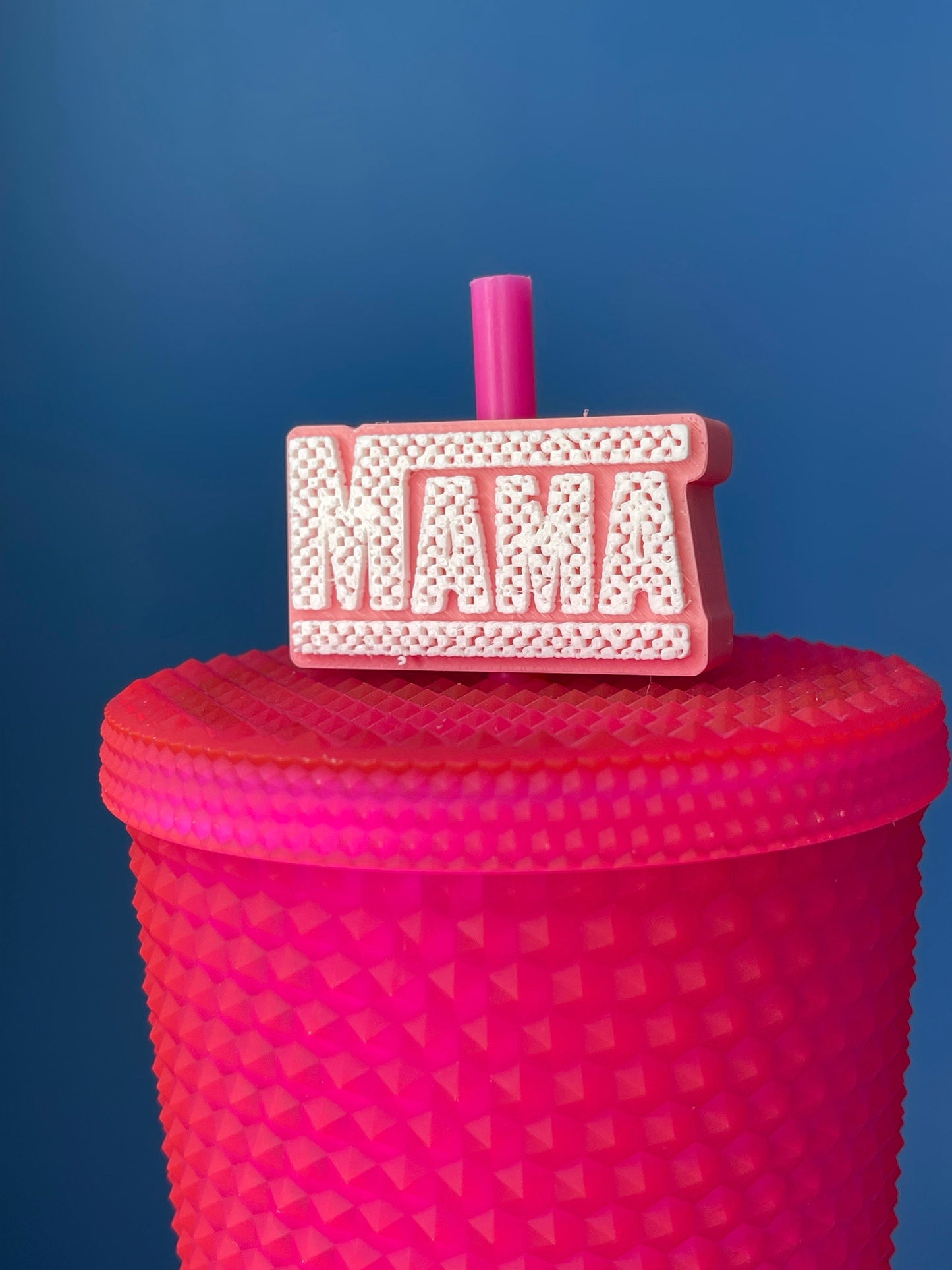 Checkered Mama Straw Topper | Cup Decorations | Straw Buddy | Gifts for Mom