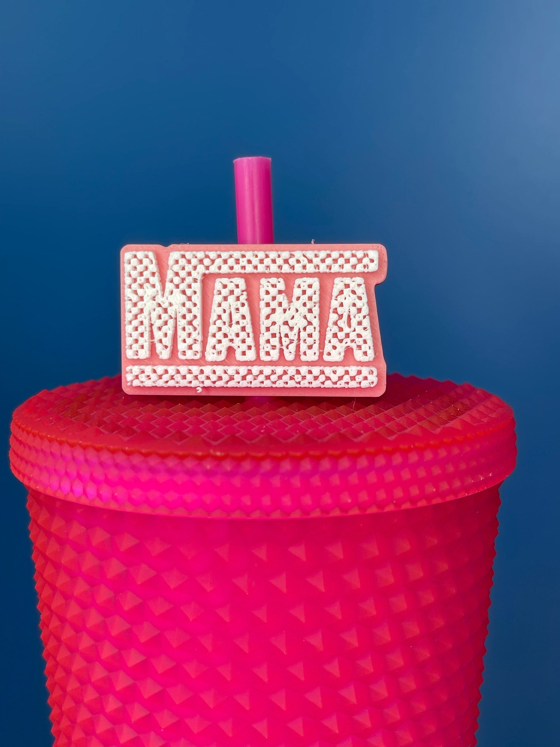 Checkered Mama Straw Topper | Cup Decorations | Straw Buddy | Gifts for Mom