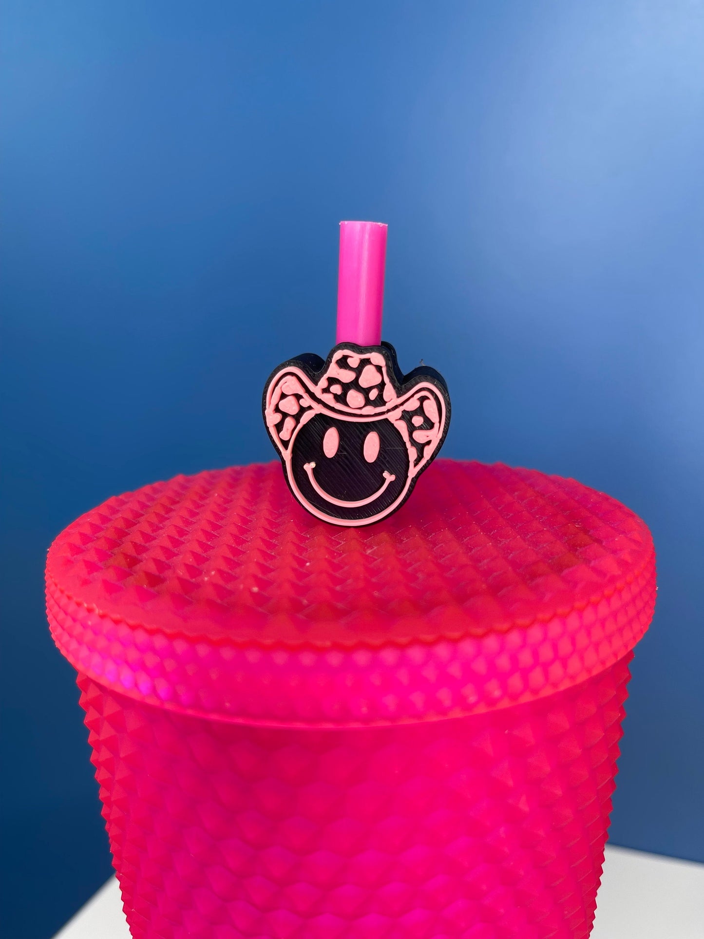 Cowboy Straw Topper | Cup Decorations | Straw Buddy | Happy Cowboy