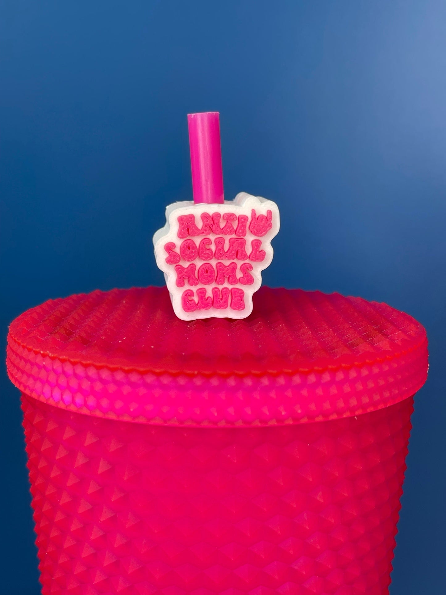 Anti Social Moms Club Straw Topper | Cup Decorations | Straw Buddy | Mom Life