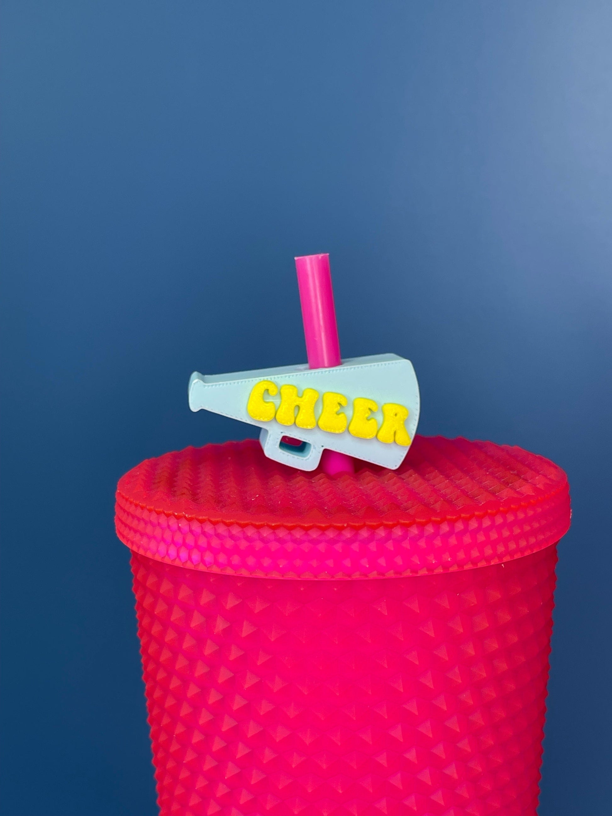 Cheer Straw Topper | Cup Decorations | Straw Buddy | Cheer