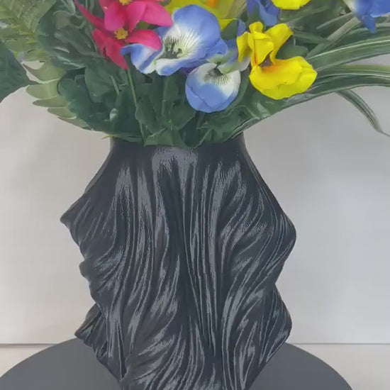 Abstract Vase, Wavy Planter/Vase, Geometric Vase