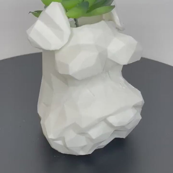 Schnauzer Planter, Dog Flower Pot, Succulents, Schnauzer Dog Pot