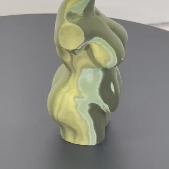 Naked Plus Size Woman, Silhouette Sculpture, Woman Body Statuette, Nude Female Torso Figurine
