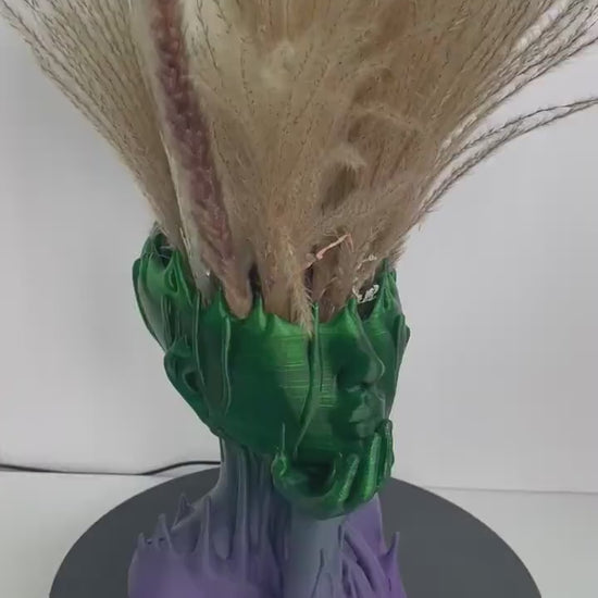 XL Melting Face Planter/Face, Dried Flower Vase, Pampas Vase, Housewarming Gifts