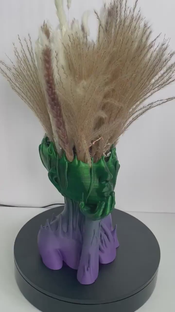 XL Melting Face Planter/Face, Dried Flower Vase, Pampas Vase, Housewarming Gifts