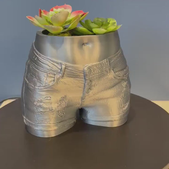 Butt Planter | Denim Shorts | Succulent Planter | Body Planter | Booty Pot | Plant Gifts