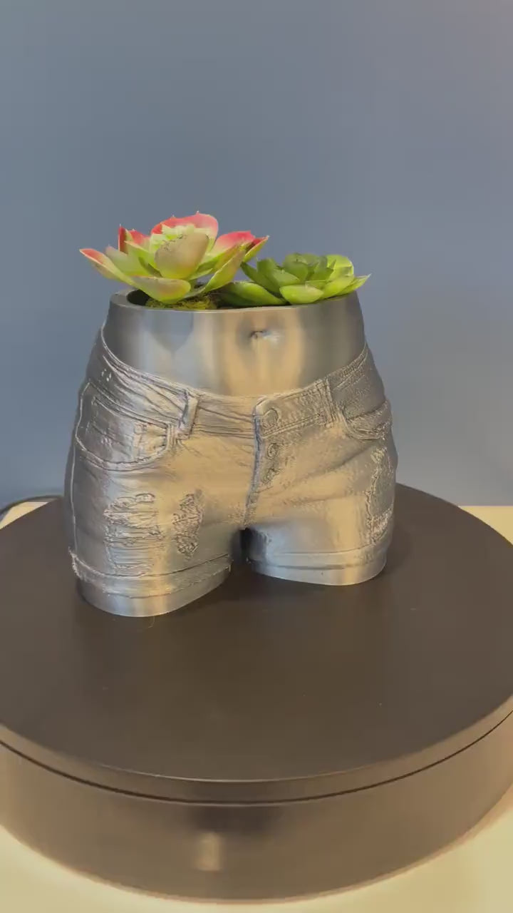 Butt Planter | Denim Shorts | Succulent Planter | Body Planter | Booty Pot | Plant Gifts