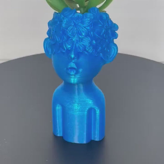 Flower Child Planter, Face Head Planter, Pot For Plants, Head Pot