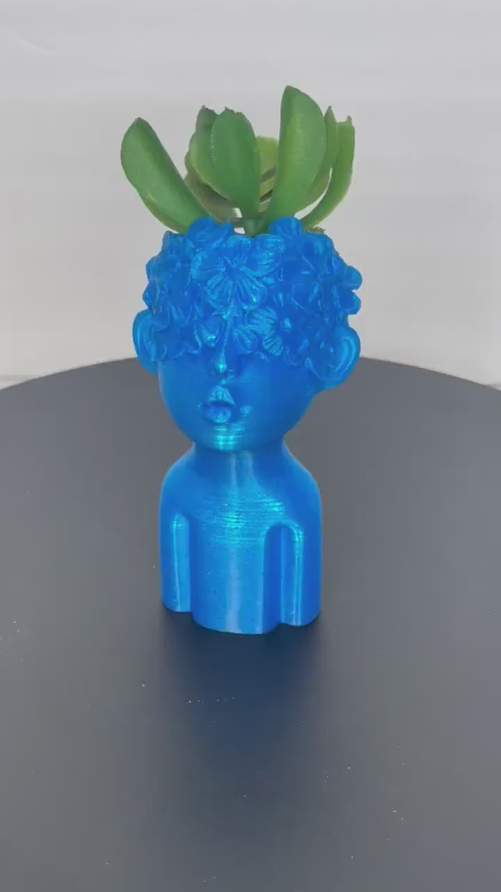 Flower Child Planter, Face Head Planter, Pot For Plants, Head Pot