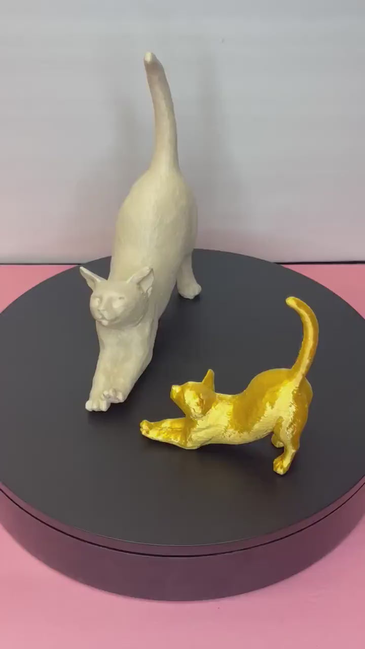 Stretching Cat, Cat Gifts, Cat Mom, Cat for Desk