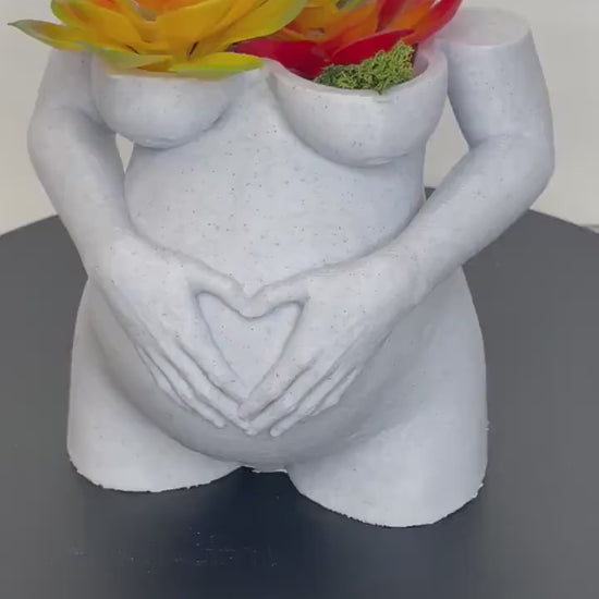 Pregnant Body Planter, Mothers Day Planter, Mom to Be Gift, Pregnant Pot, Goddess Planter, Midwife Gift