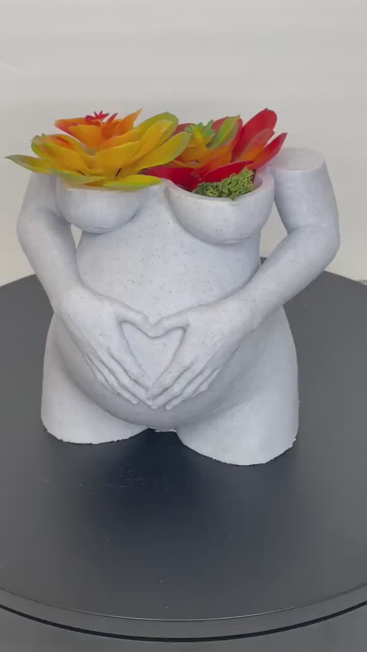 Pregnant Body Planter, Mothers Day Planter, Mom to Be Gift, Pregnant Pot, Goddess Planter, Midwife Gift