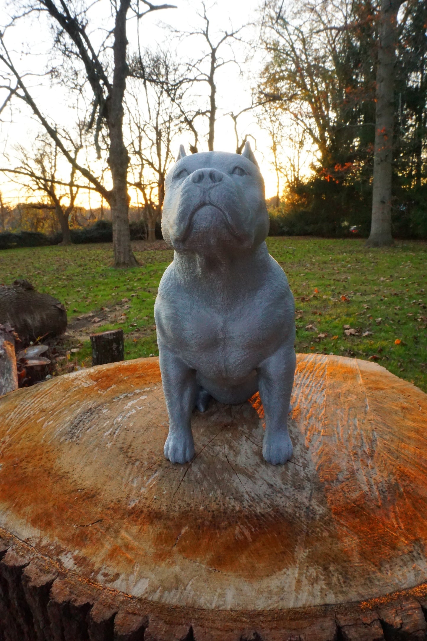 Pitbull Statue, Pitbull with Cropped Ears, Pitbull Gifts, Pitbull Mom, Dog Statues