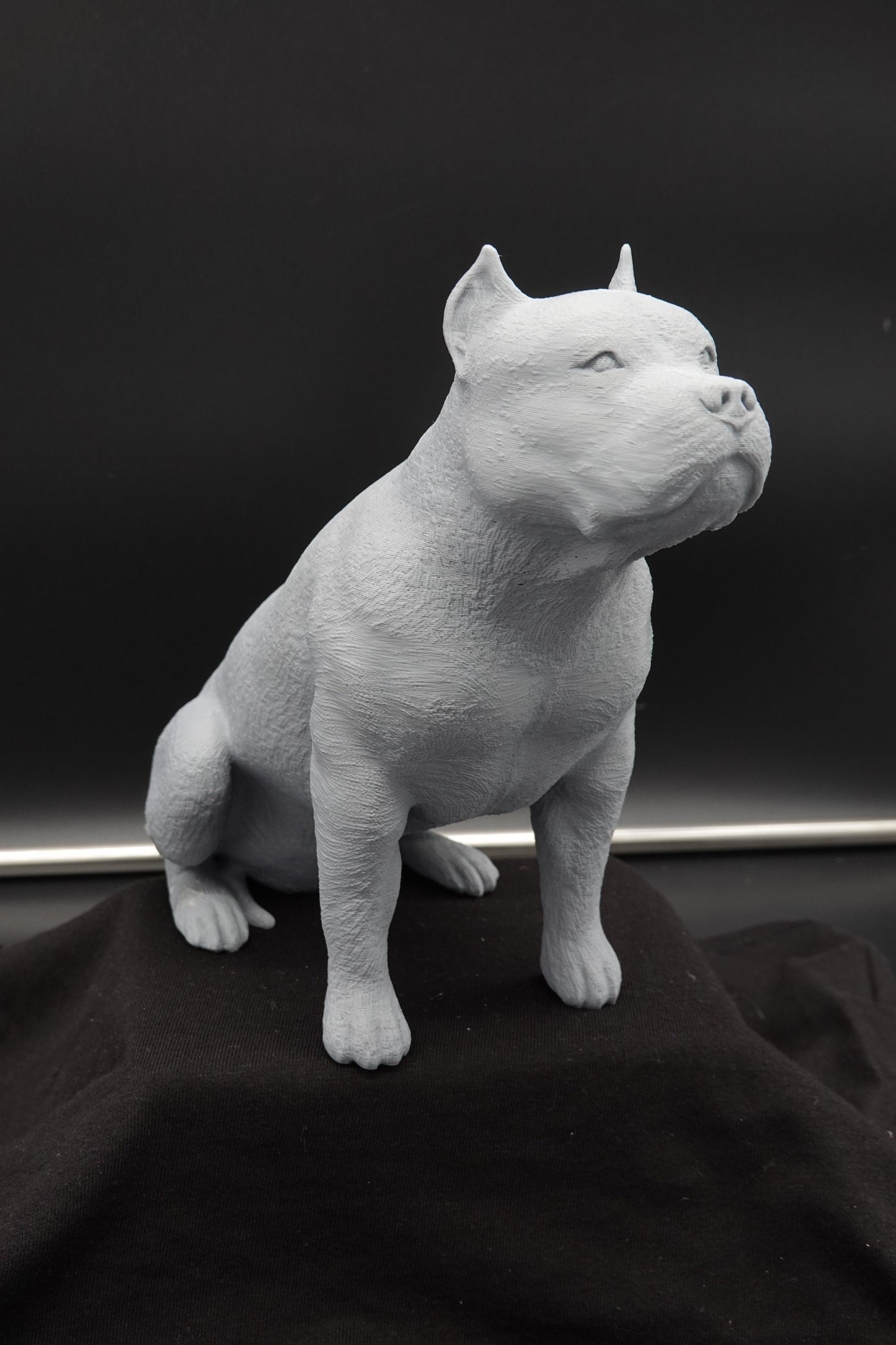 Pitbull Statue, Pitbull with Cropped Ears, Pitbull Gifts, Pitbull Mom, Dog Statues