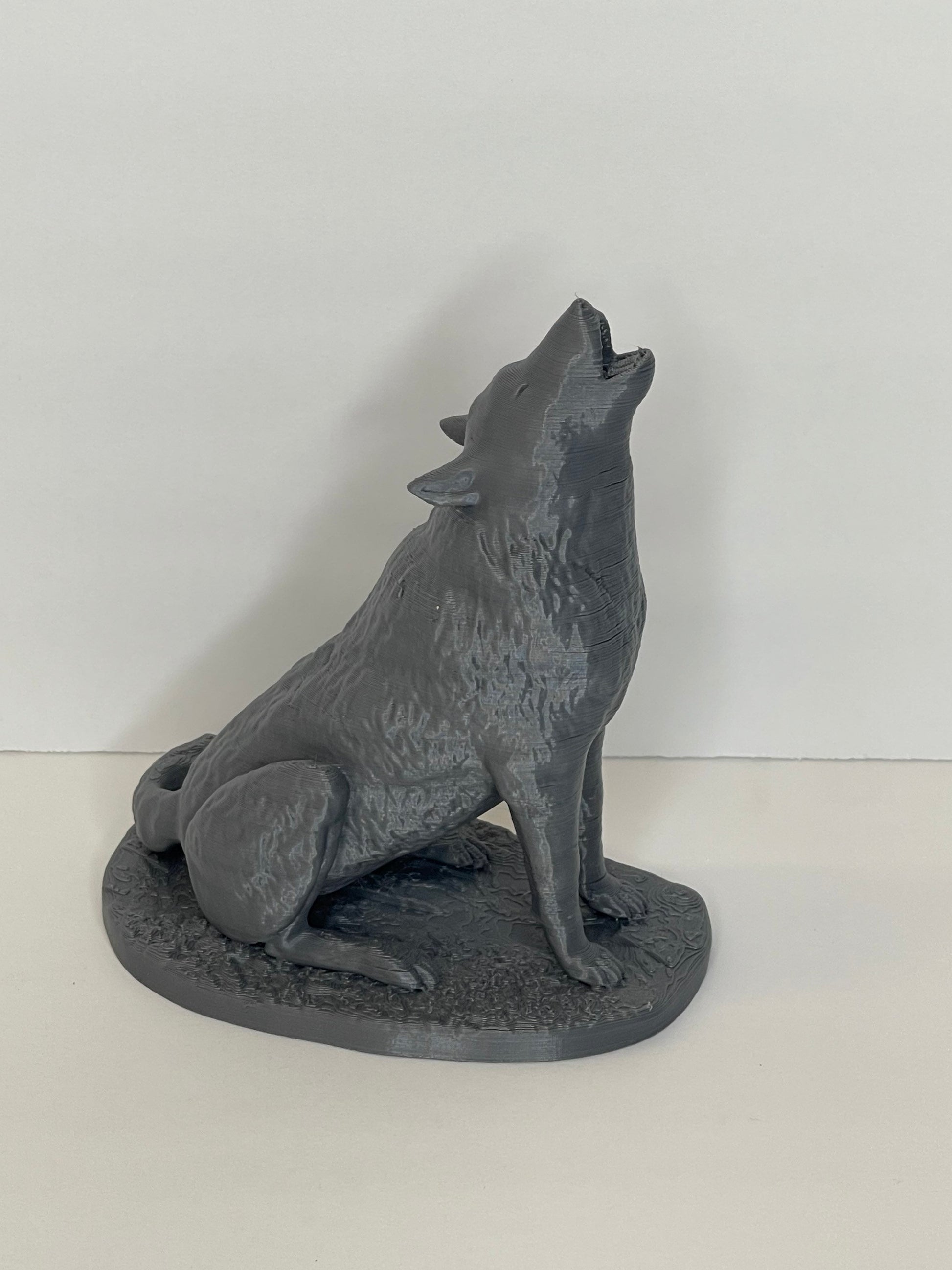 Howling Wolf, Full Moon, Wolf Statue, Witchy Home Decor, Wolf Figurine, Animal Sculpture,