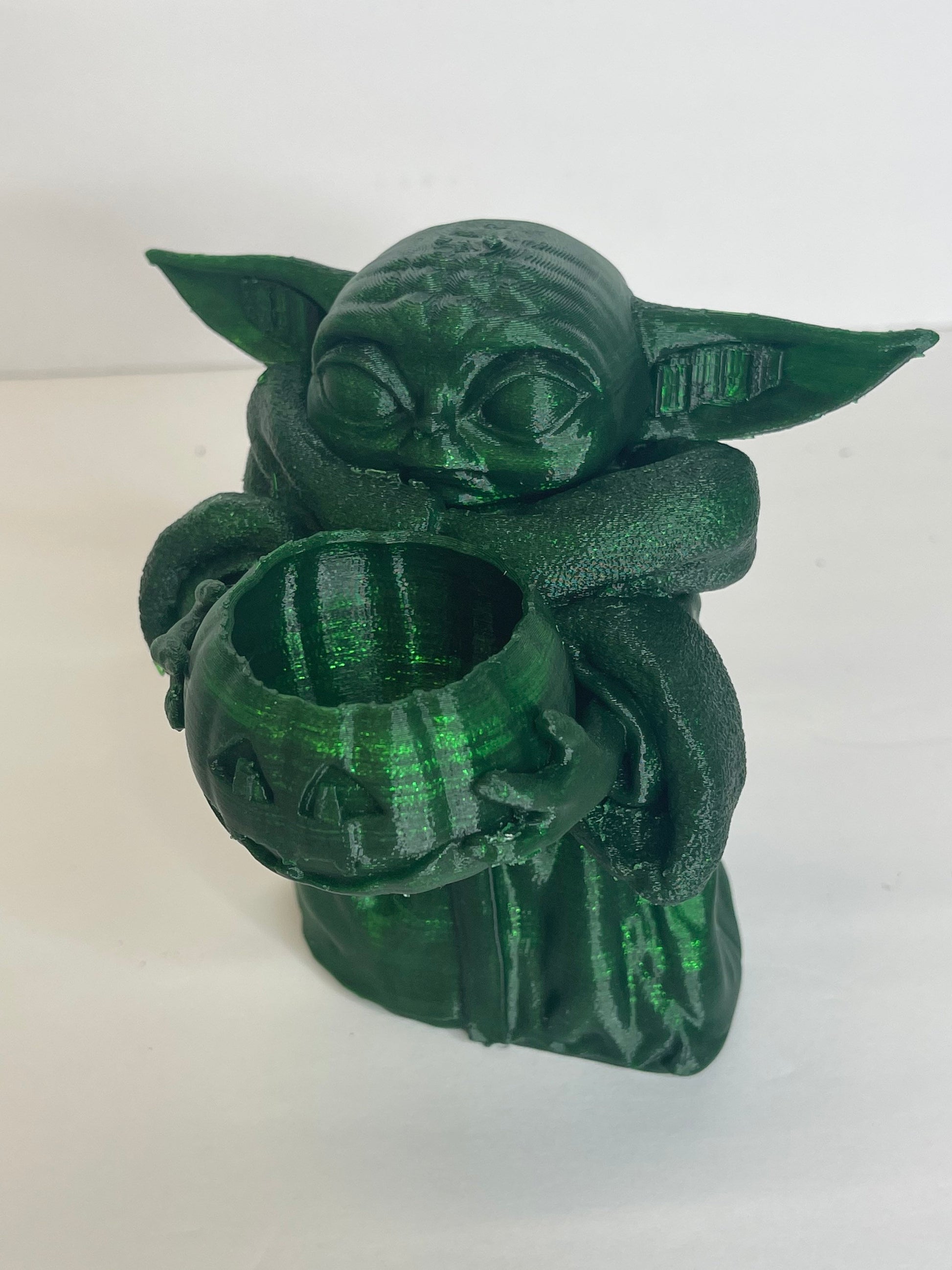 Yoda holding Pumpkin, Halloween Decor, Halloween Party, Gag Gifts