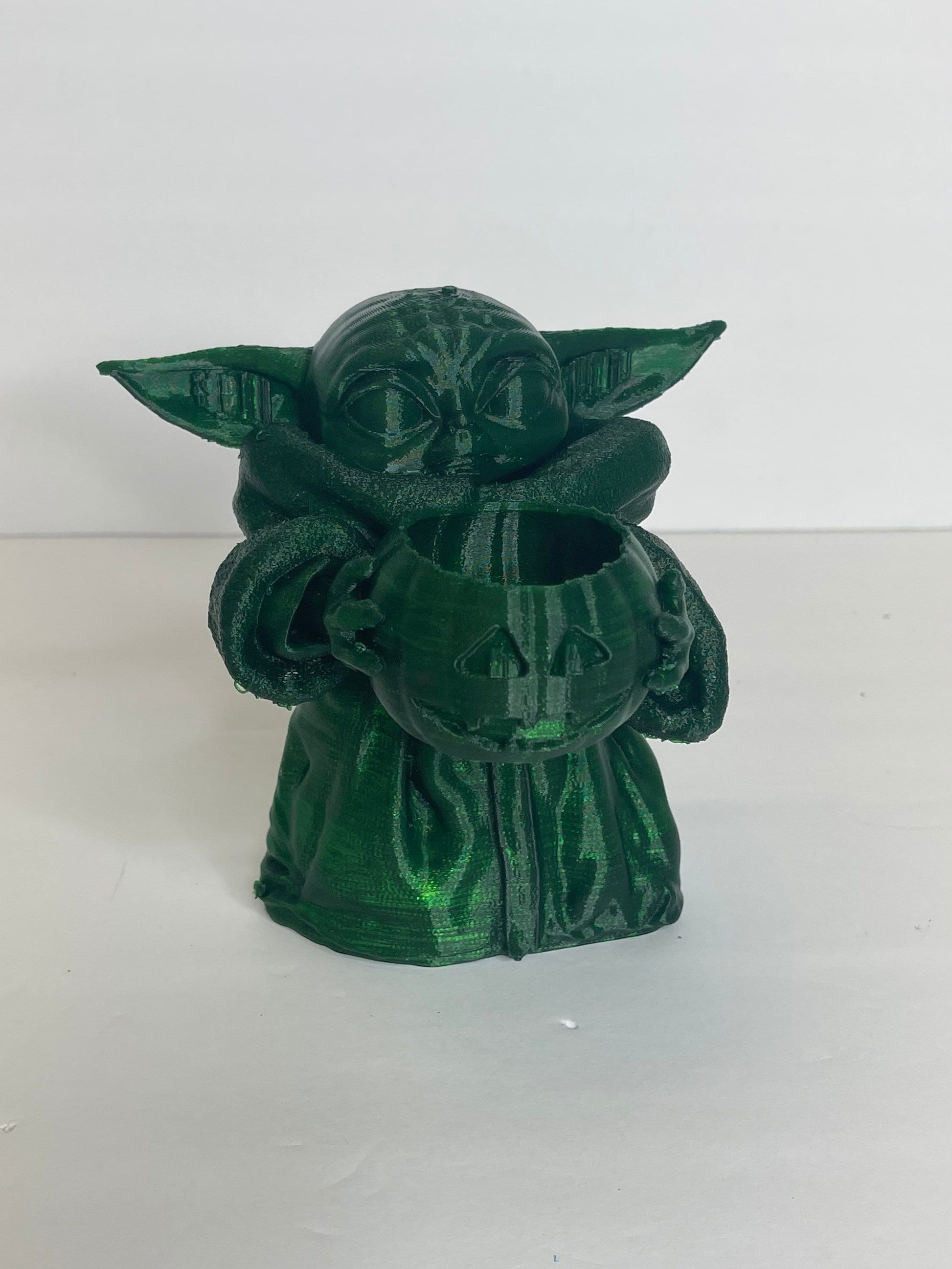 Yoda holding Pumpkin, Halloween Decor, Halloween Party, Gag Gifts