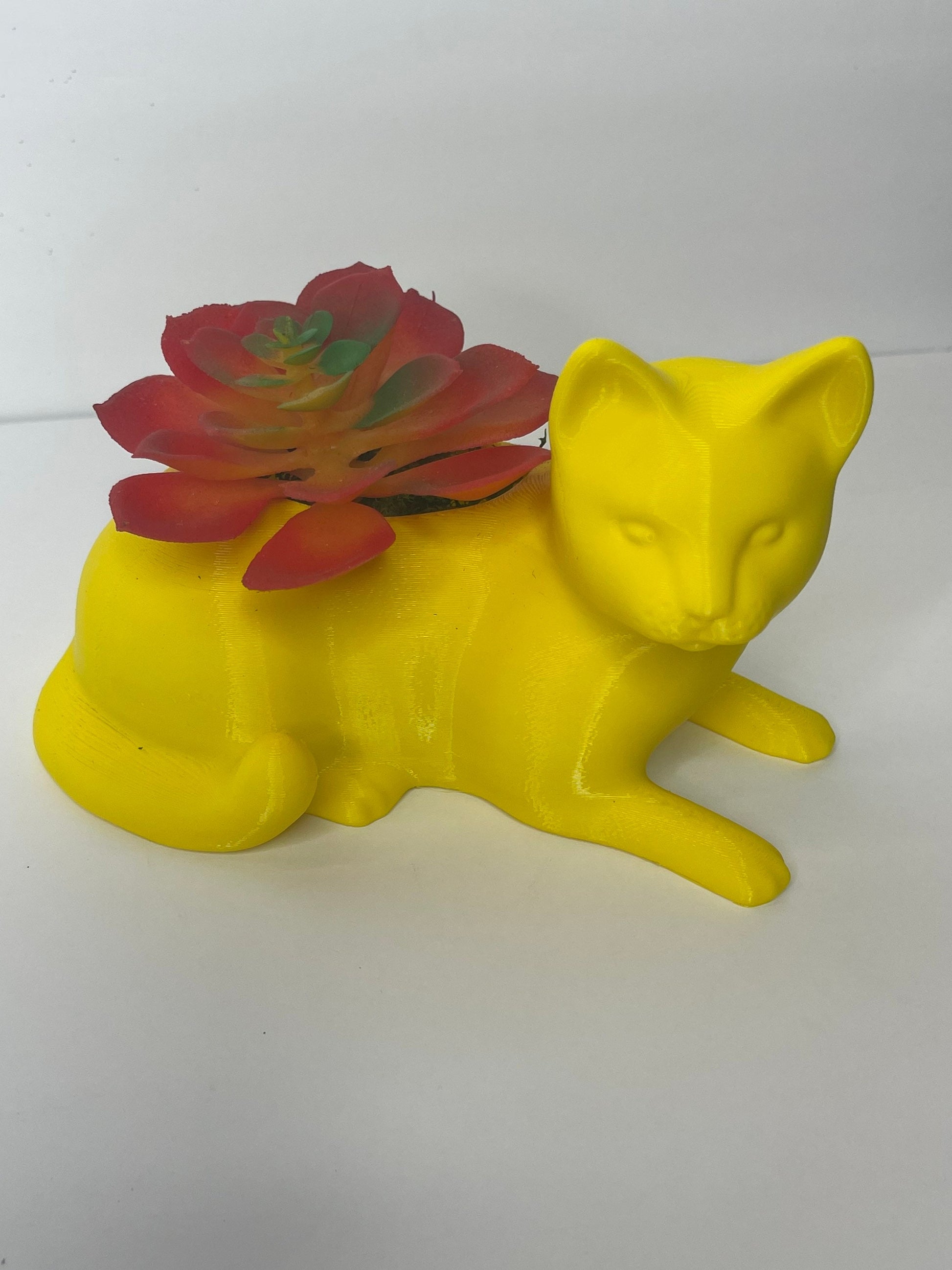 Cat Planter, Cat with Plants, Cat For Desk, Cat Pot/Planters