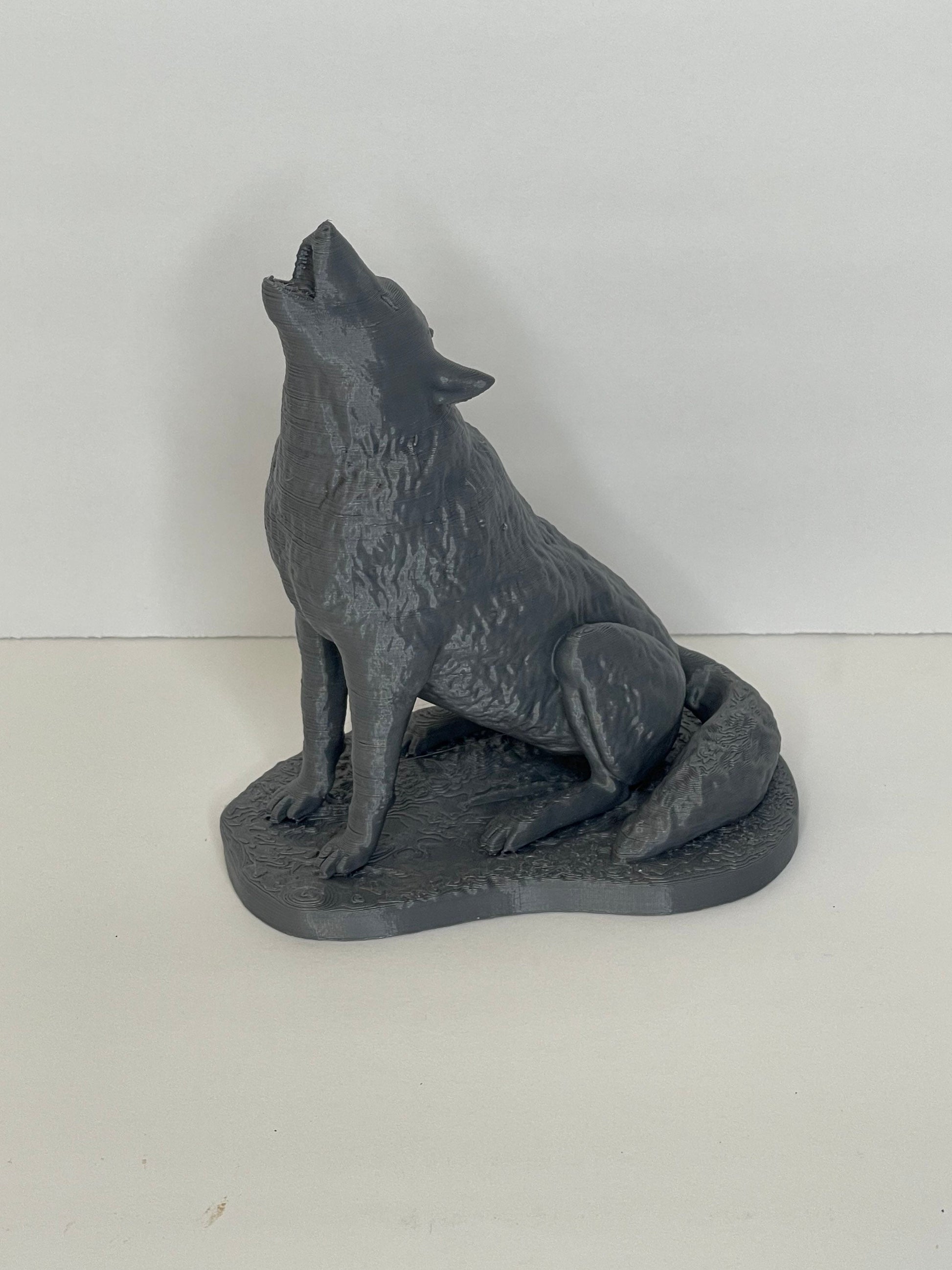 Howling Wolf, Full Moon, Wolf Statue, Witchy Home Decor, Wolf Figurine, Animal Sculpture,