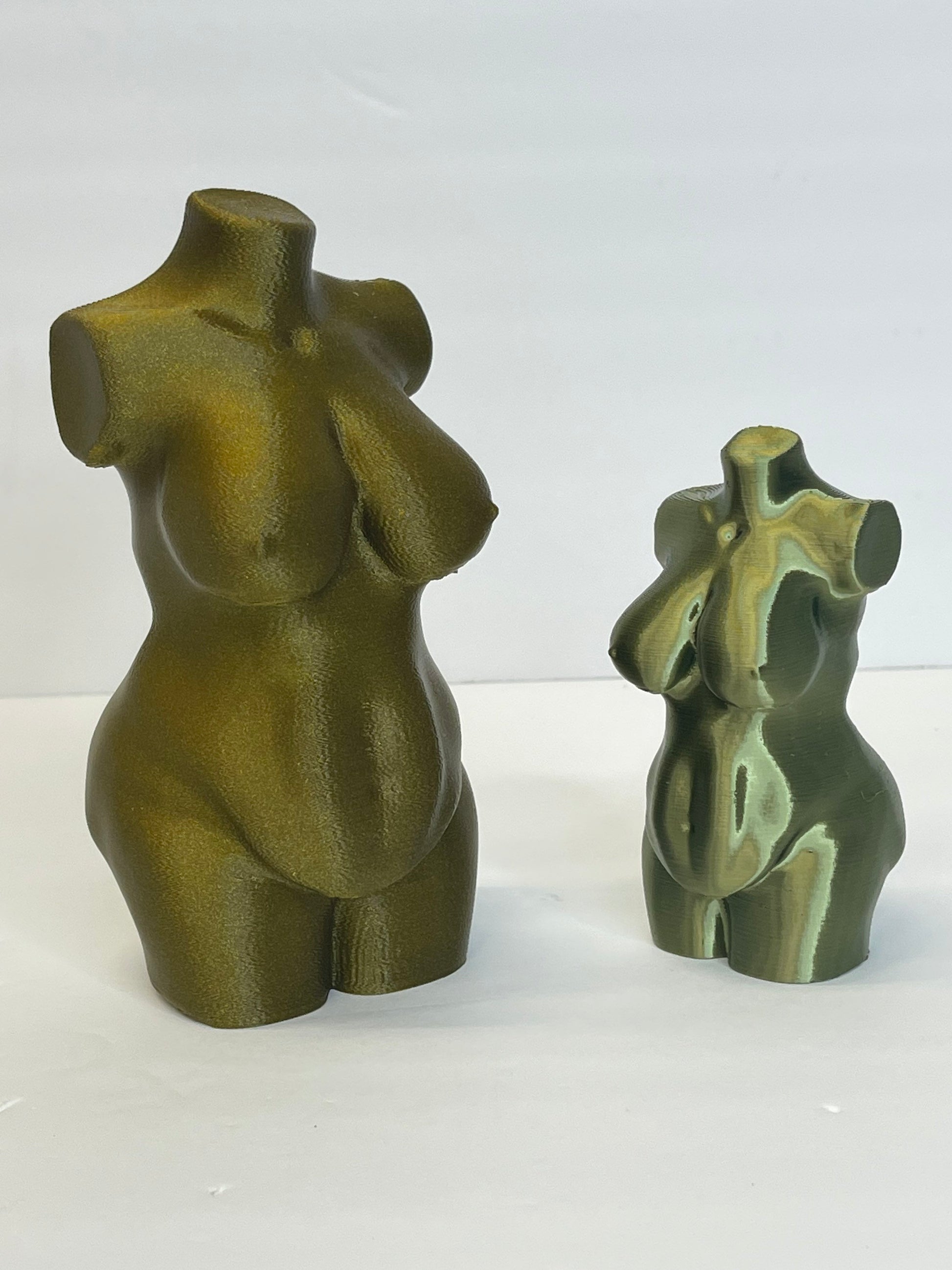 Naked Plus Size Woman, Silhouette Sculpture, Woman Body Statuette, Nude Female Torso Figurine