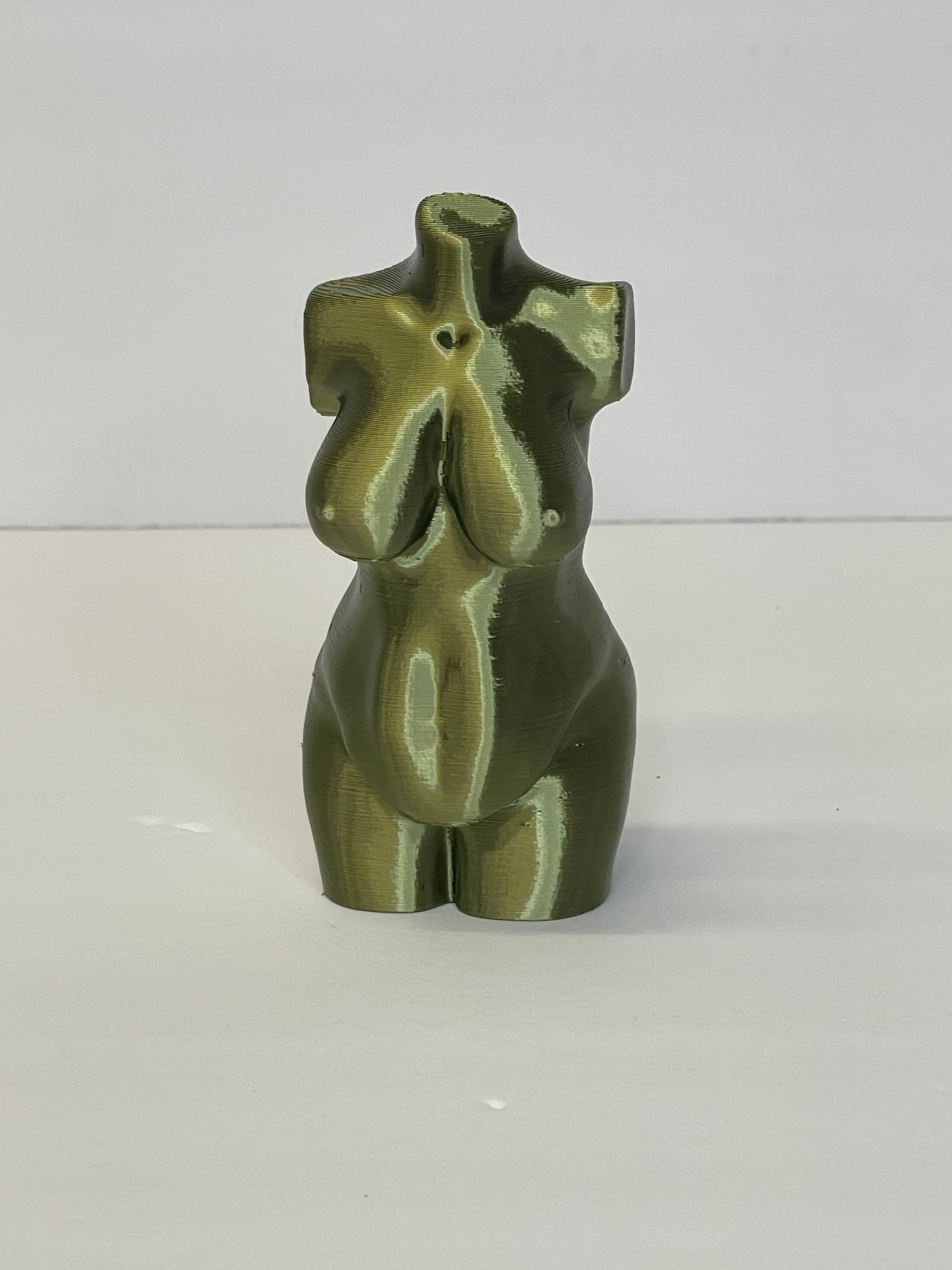 Naked Plus Size Woman, Silhouette Sculpture, Woman Body Statuette, Nude Female Torso Figurine