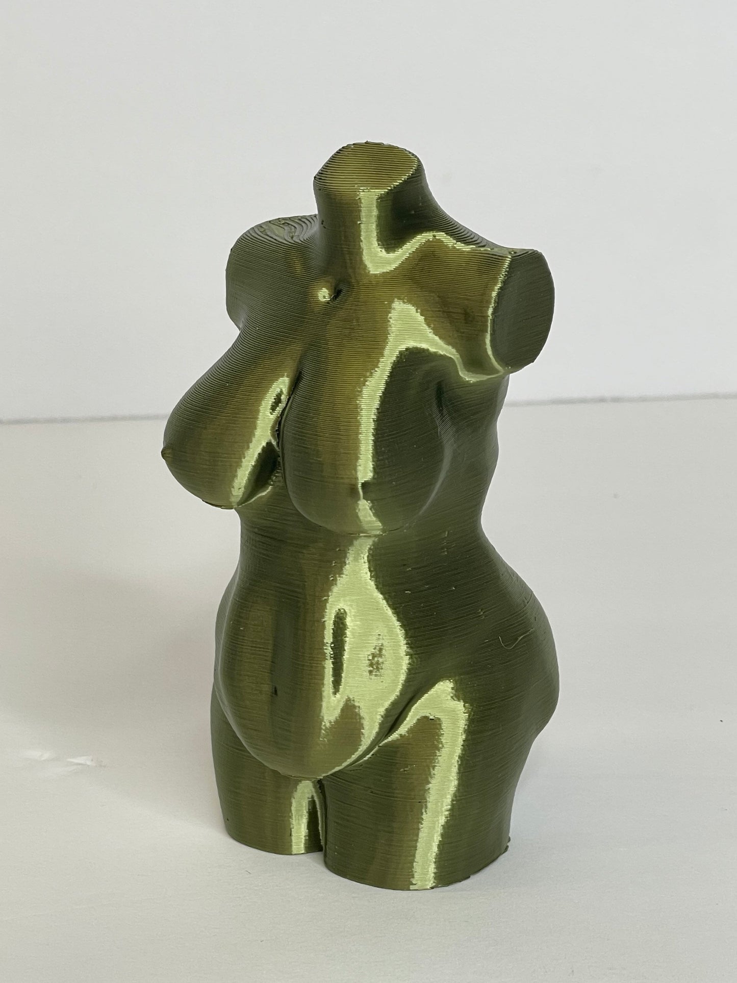 Naked Plus Size Woman, Silhouette Sculpture, Woman Body Statuette, Nude Female Torso Figurine