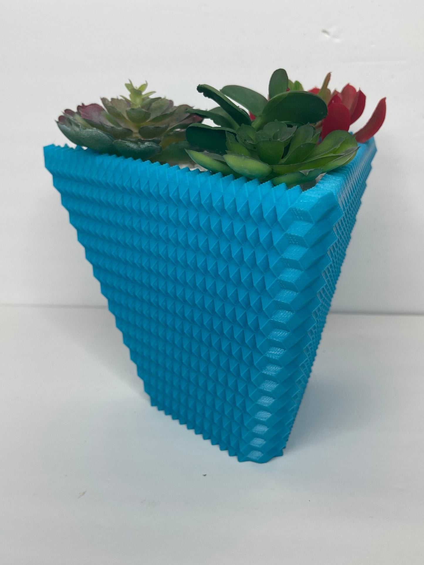 Textured Triangle Planter, Pots for Plants, Geometric, Textured Flower Pot