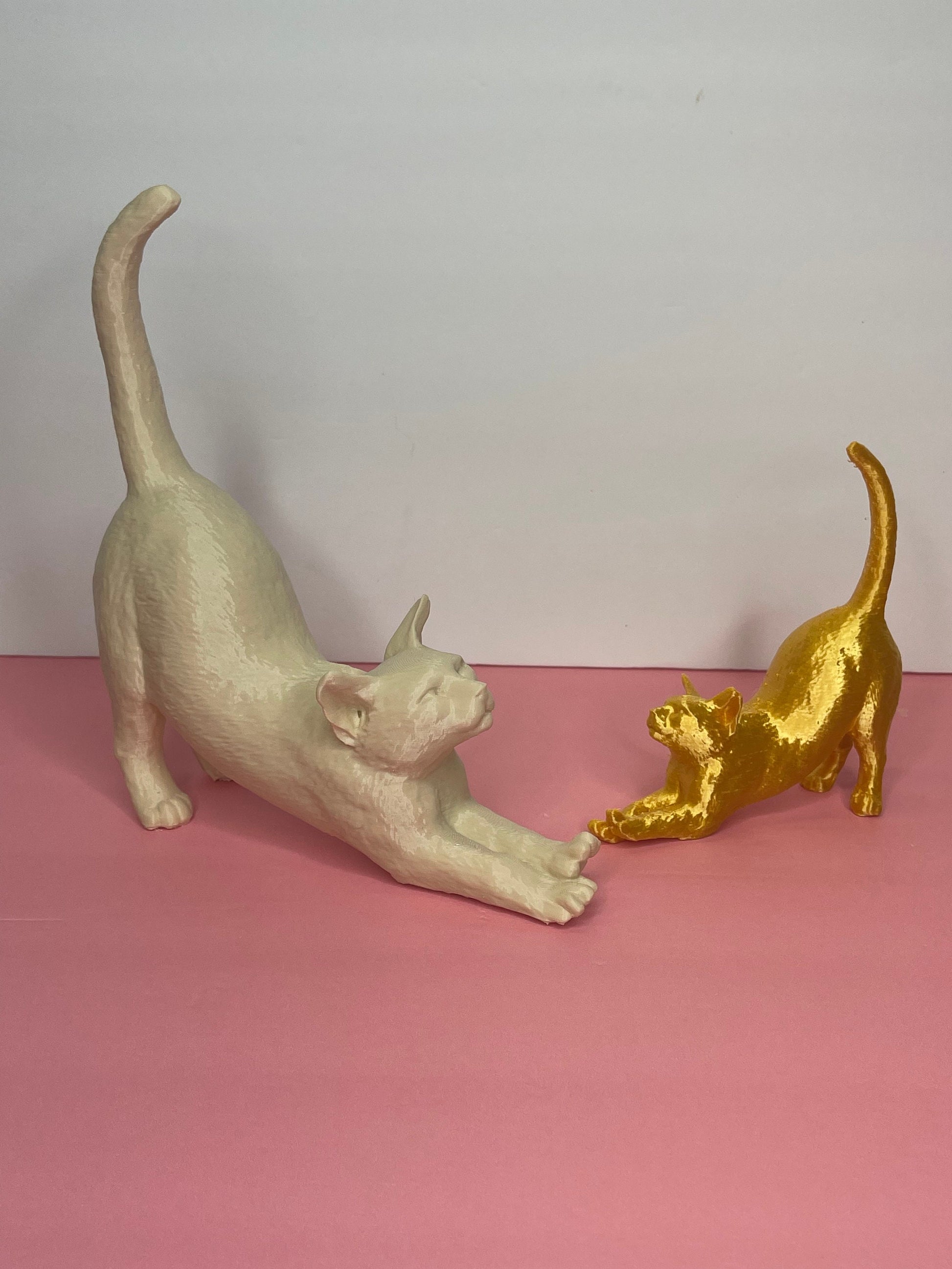 Stretching Cat, Cat Gifts, Cat Mom, Cat for Desk