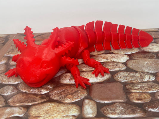 Articulated Smiling Axolotl, Gag Gifts, Sensory Toys, Fidget Toys