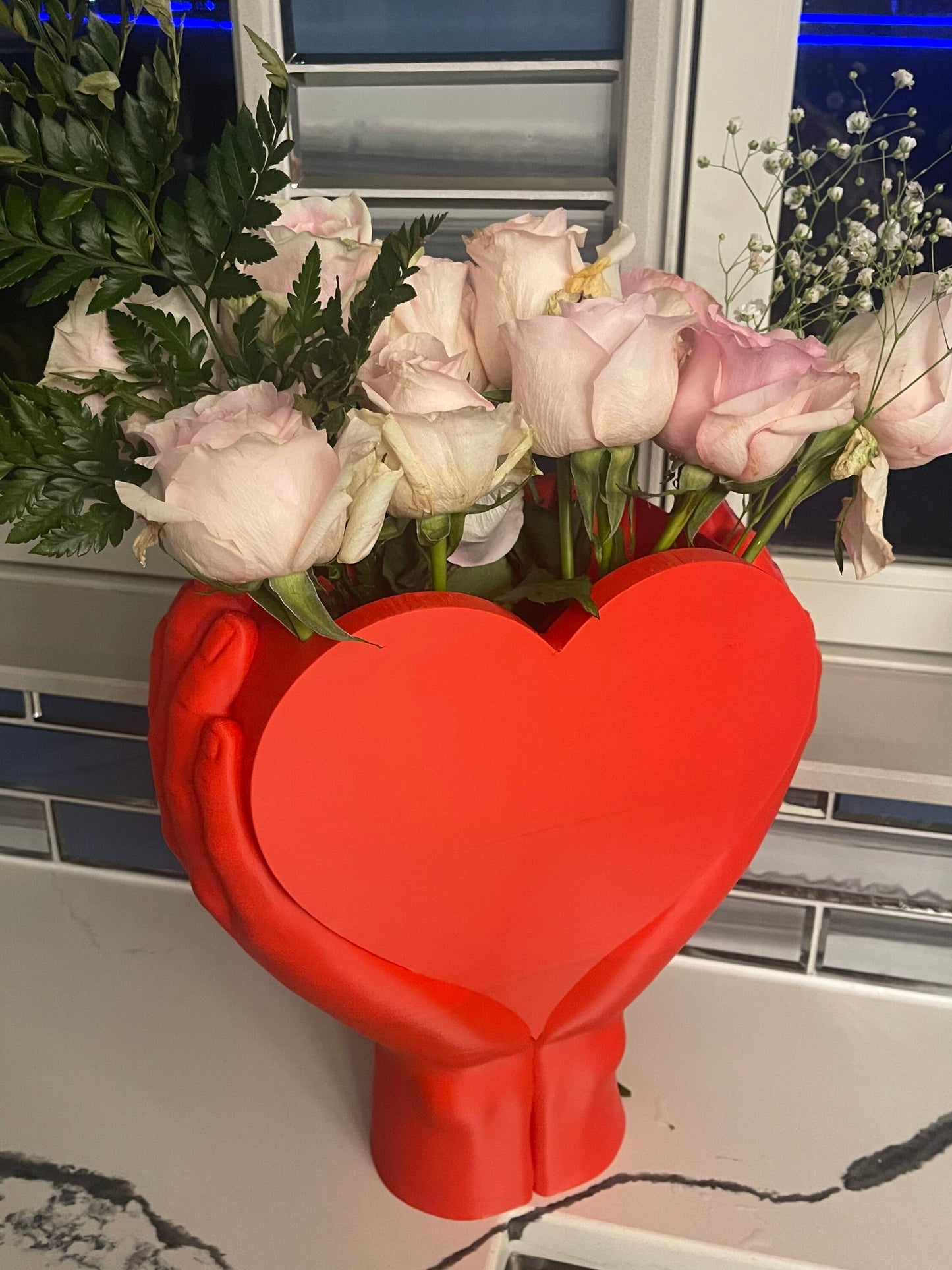 Holding Heart Vase/Planter, Heart Vase, Flower Pot