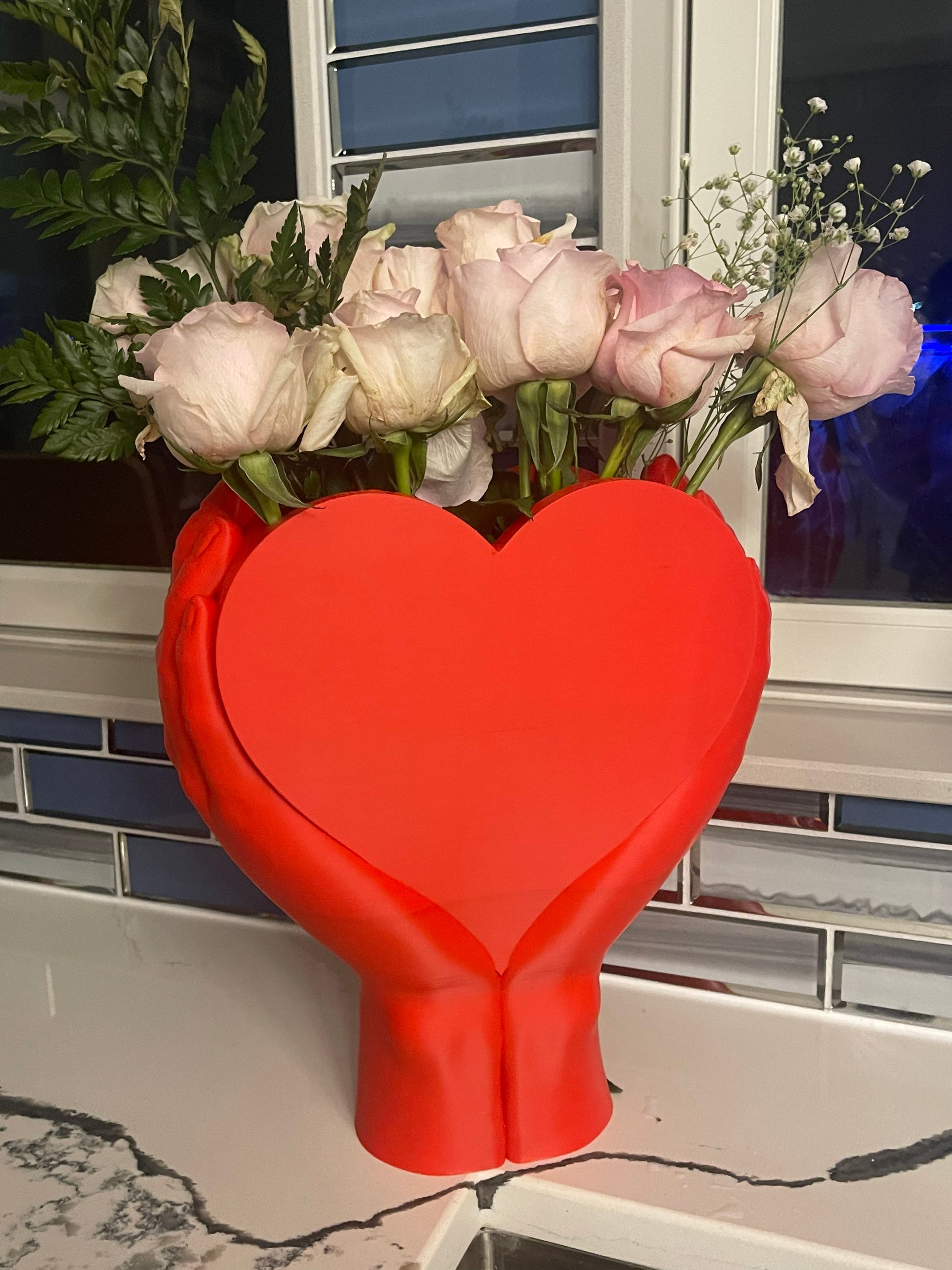 Holding Heart Vase/Planter, Heart Vase, Flower Pot