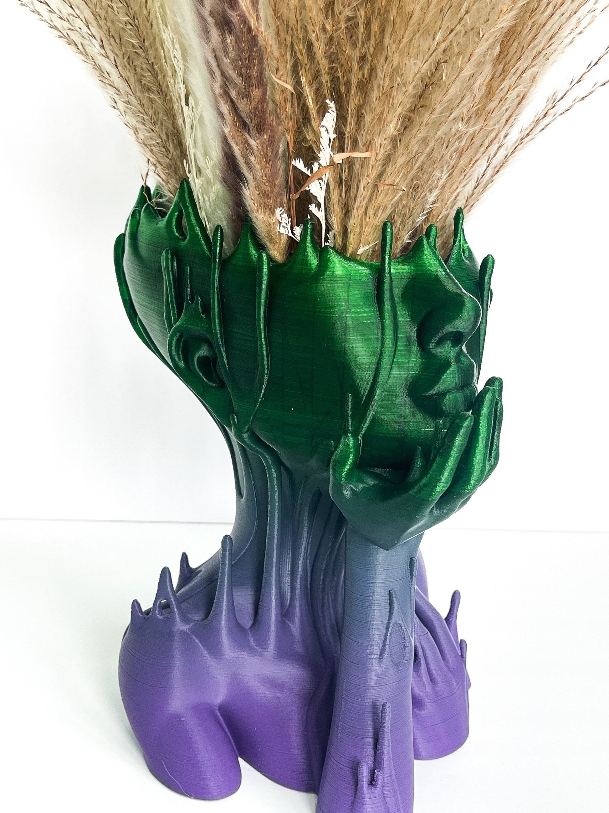 XL Melting Face Planter/Face, Dried Flower Vase, Pampas Vase, Housewarming Gifts