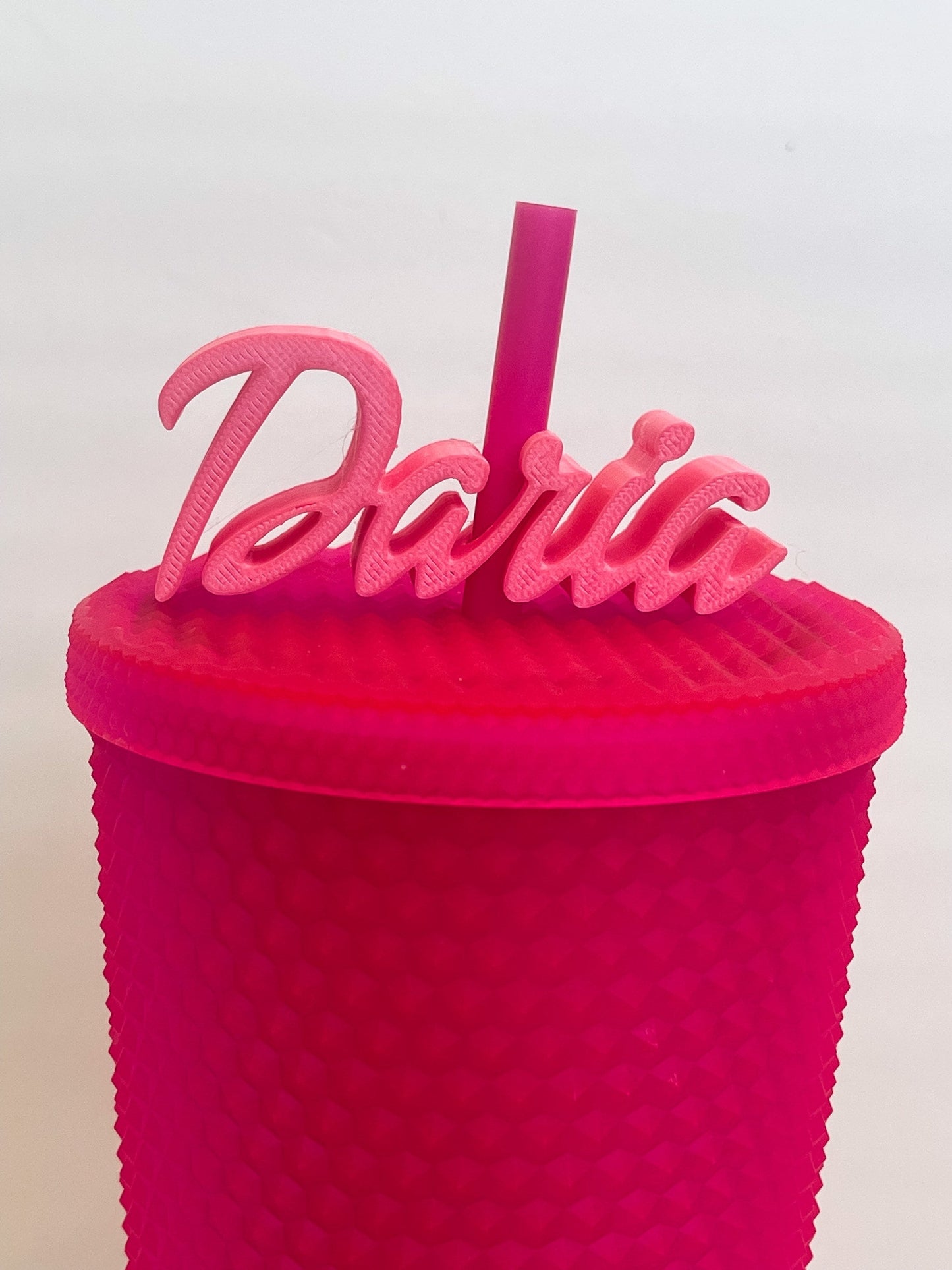 Custom Name Straw Topper, Barbie Inspired, Straw Buddy, Barbie Party Favors