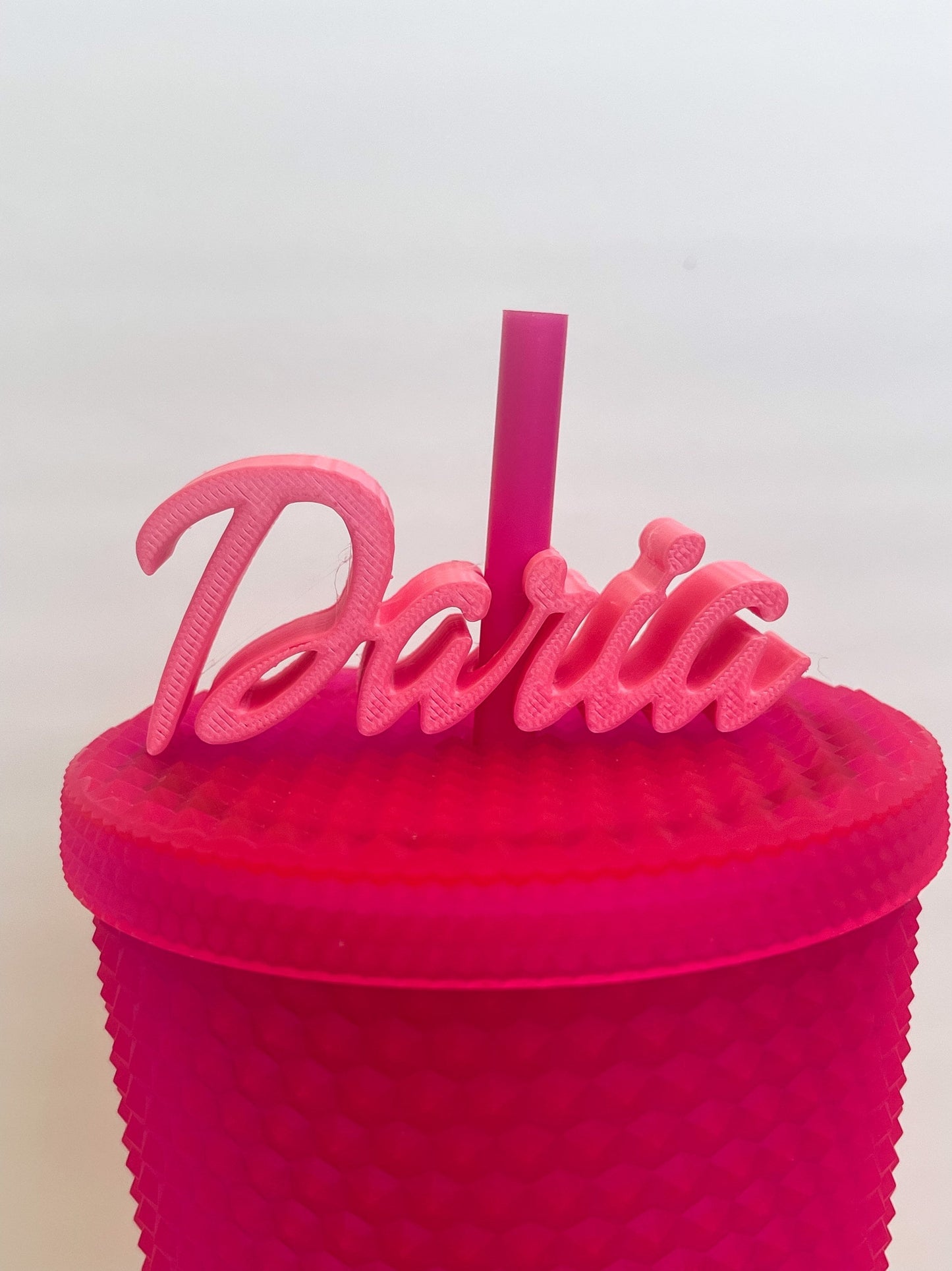 Custom Name Straw Topper, Barbie Inspired, Straw Buddy, Barbie Party Favors