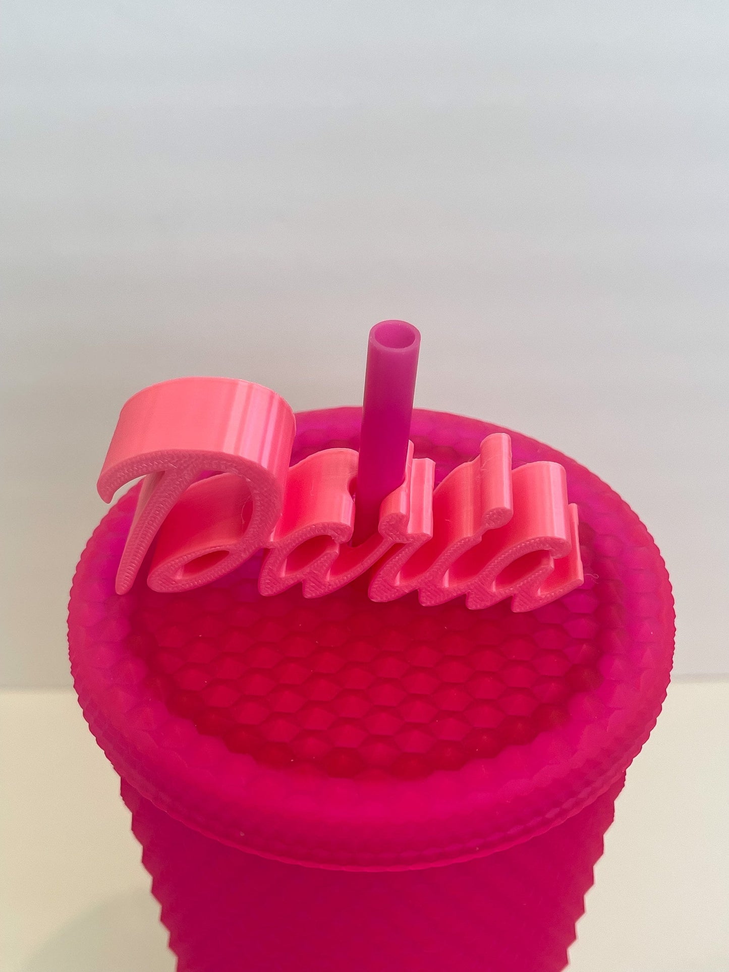 Custom Name Straw Topper, Barbie Inspired, Straw Buddy, Barbie Party Favors