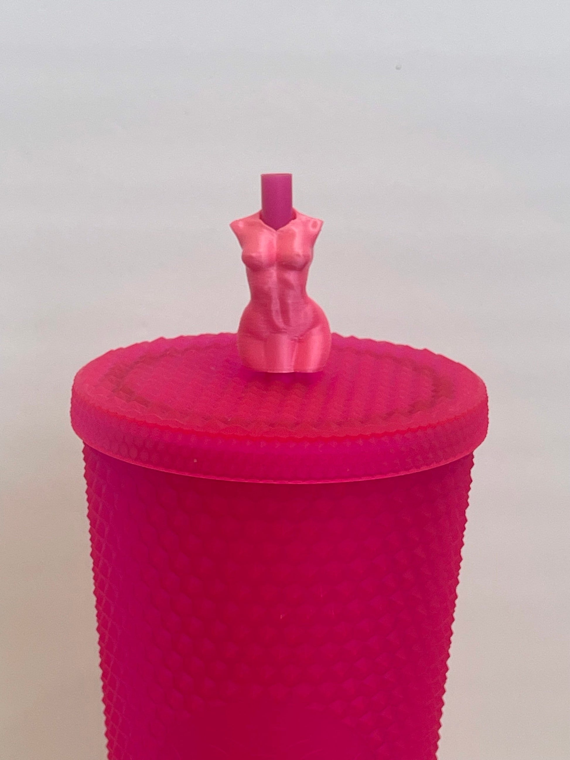 Woman Body Straw Buddy, Straw Topper, Nude Woman Silhouette, Female Torso