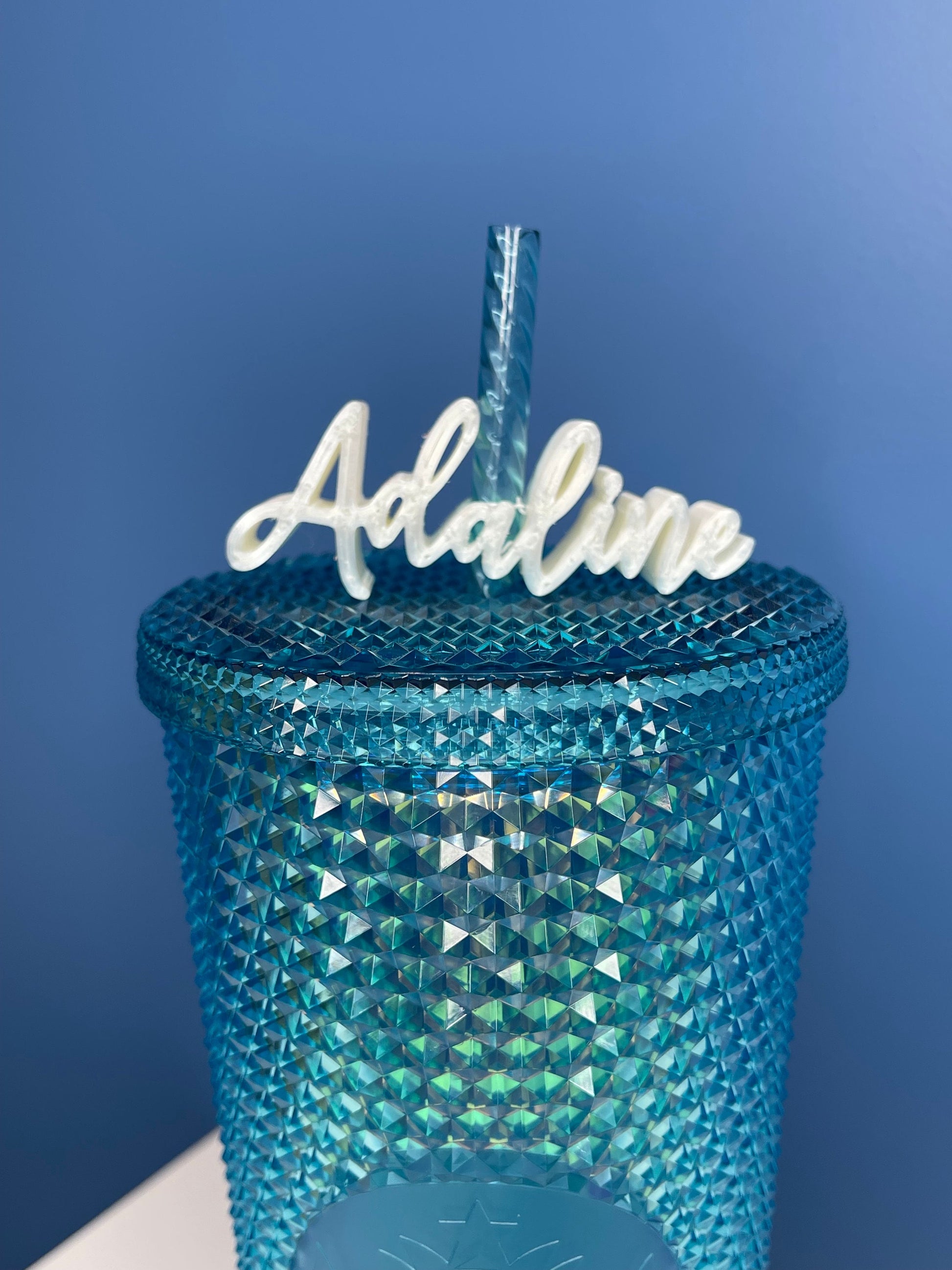 Custom Cursive Name Straw Topper | Straw Buddy | Birthday Party | Baby Shower