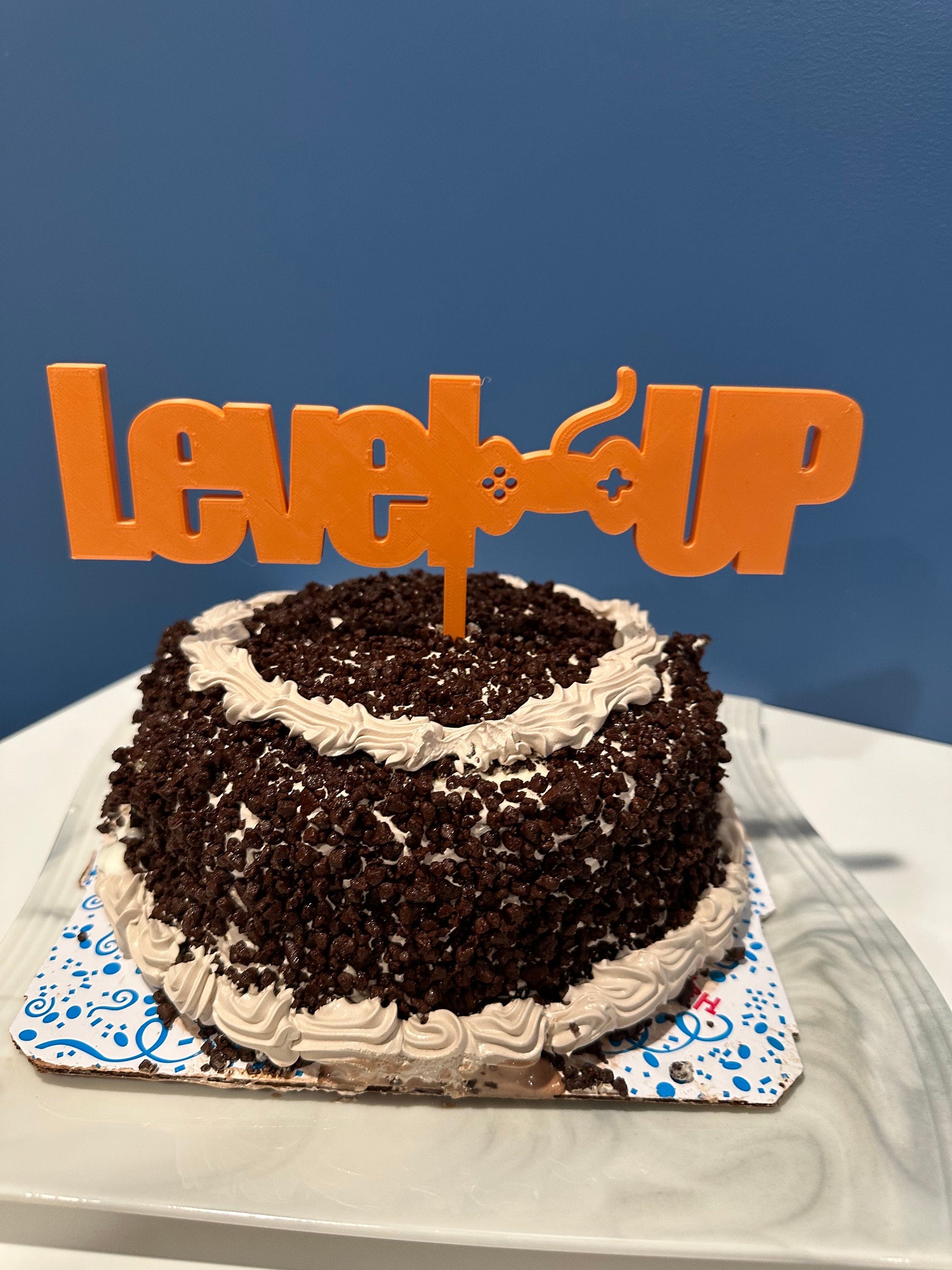 Video Game Cake Topper | Level Up | Gaming Party | Birthday Party