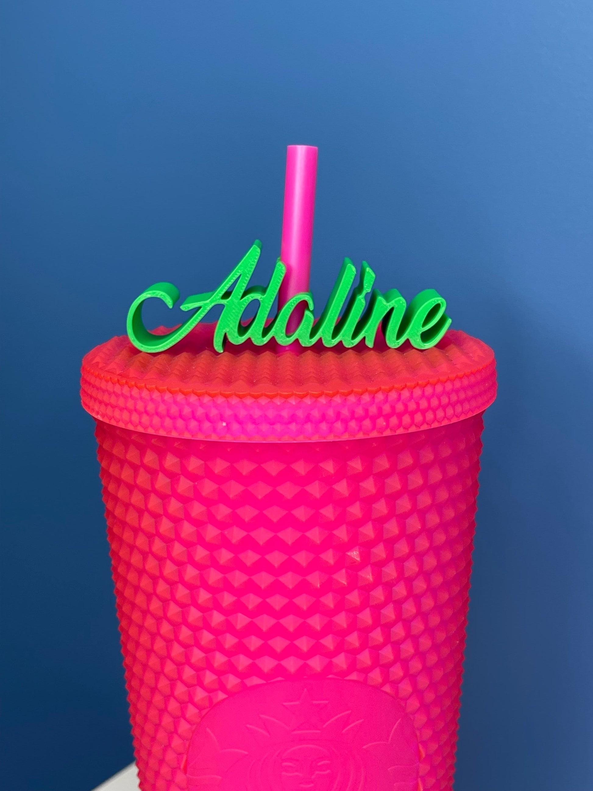 Custom Cursive Name Straw Topper | Straw Buddy | Birthday Party | Baby Shower