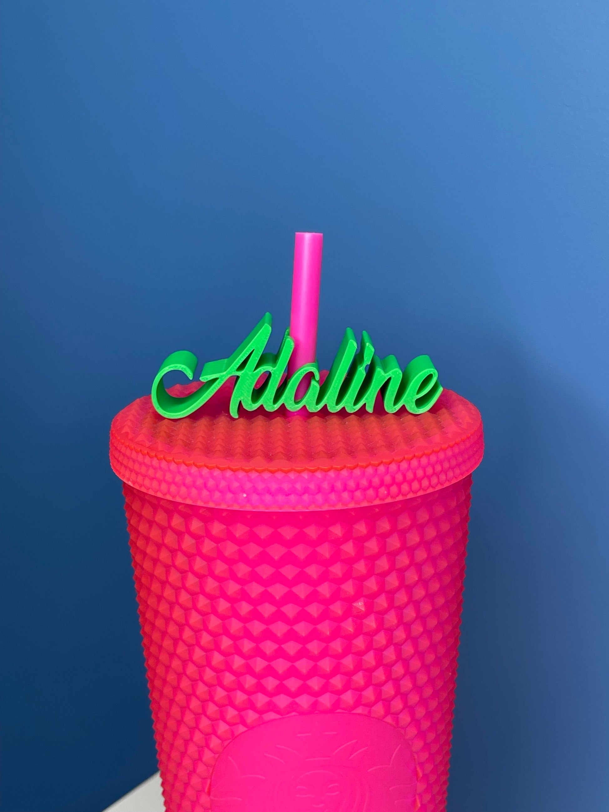 Custom Cursive Name Straw Topper | Straw Buddy | Birthday Party | Baby Shower