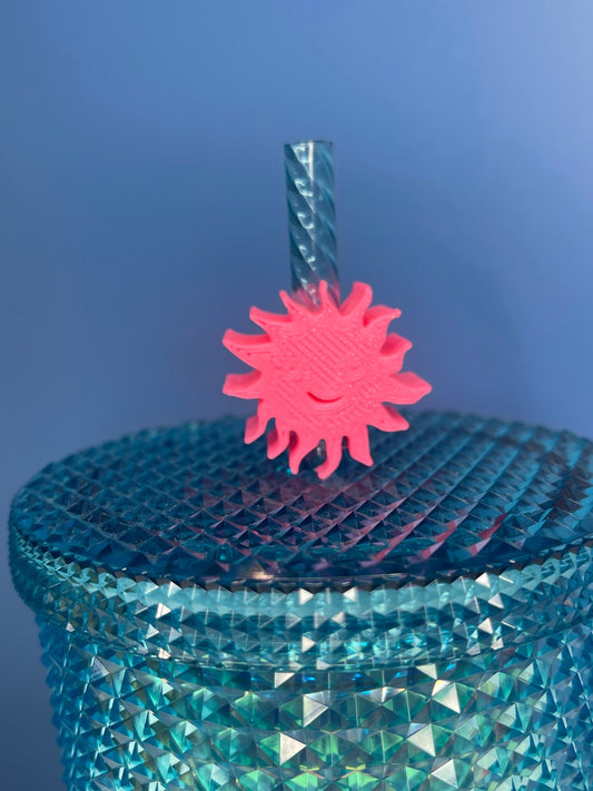 Sun Straw Topper | Straw Charm | Straw Decorations | Straw Buddy